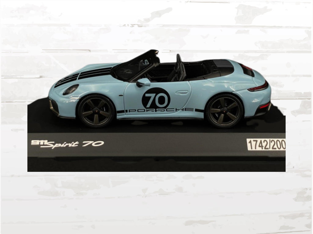 Porsche 911 Spirit 70 Type 992 Cabriolet 2025 Messen Blue 1/43, Limited Edition model