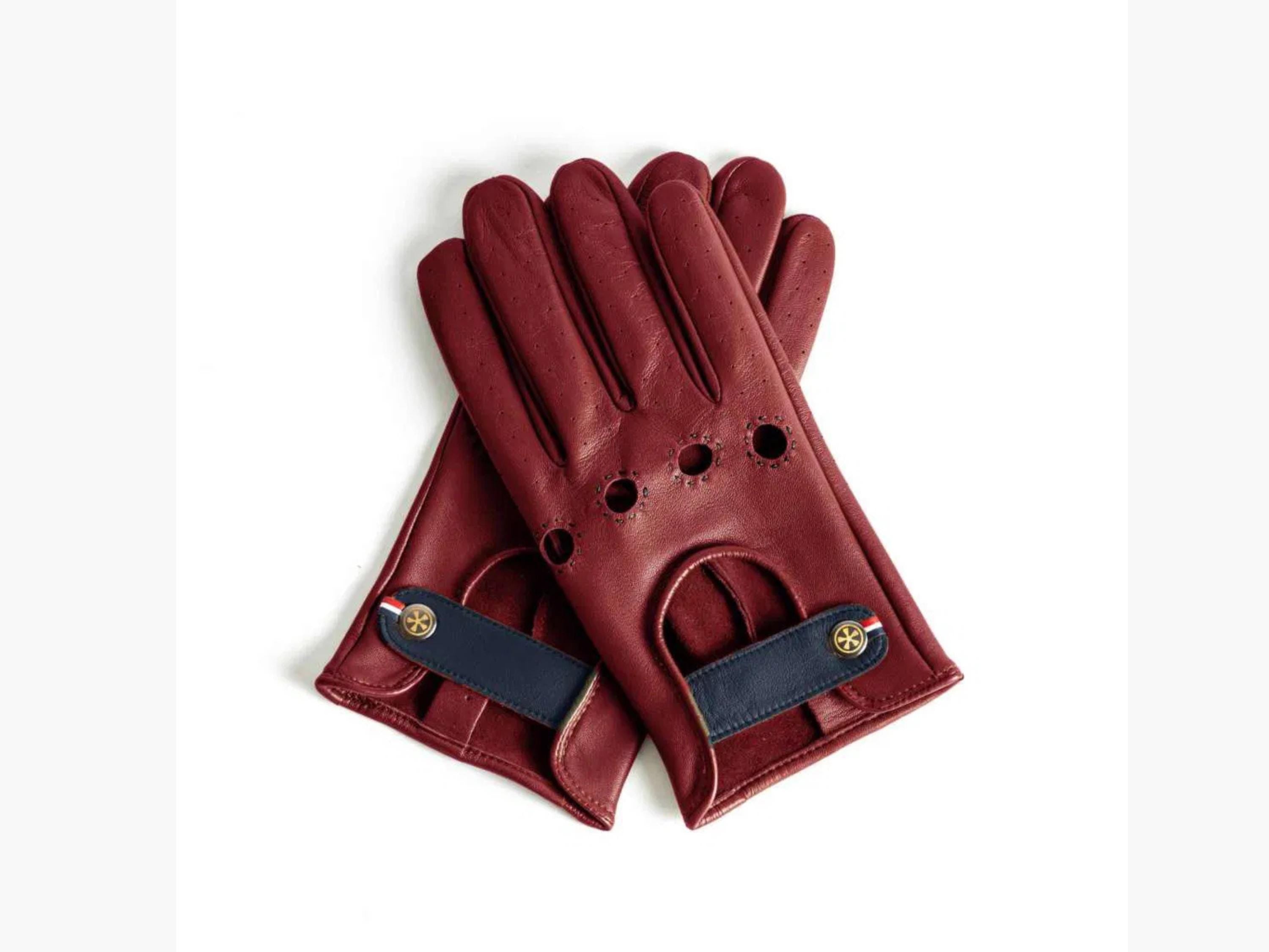 Burgundy Leather Driving Gloves: Sheepskin Classic Car Accessory