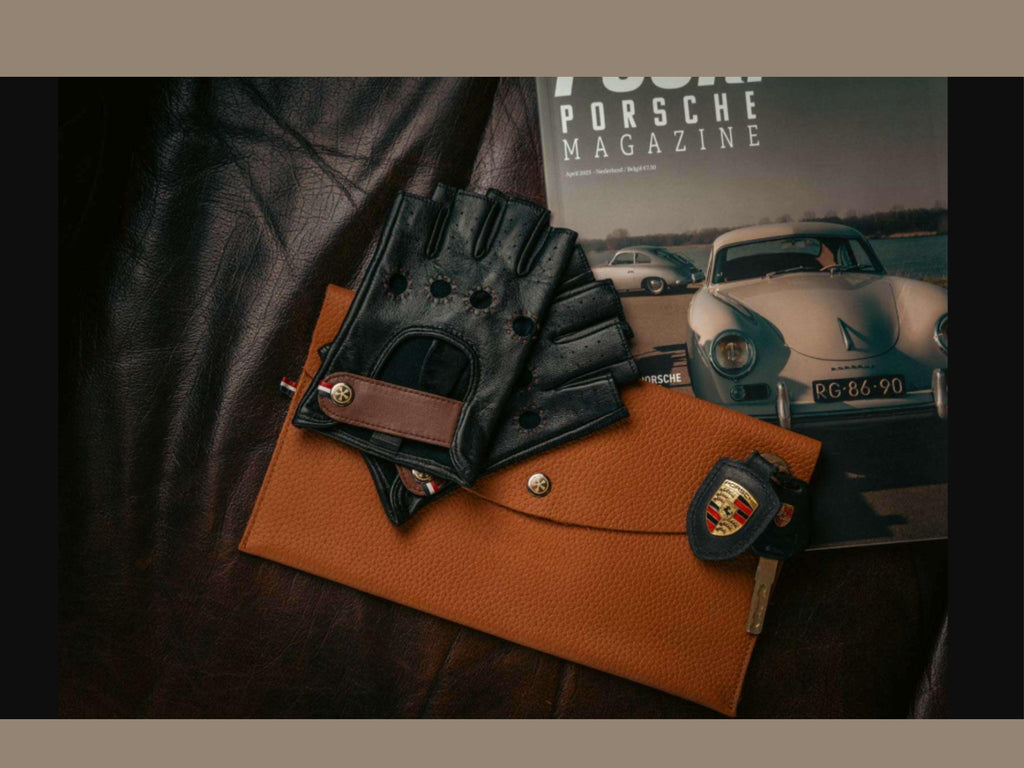 Hand Sewn Leather Driving Gloves: Fingerless Sheepskin Mittens