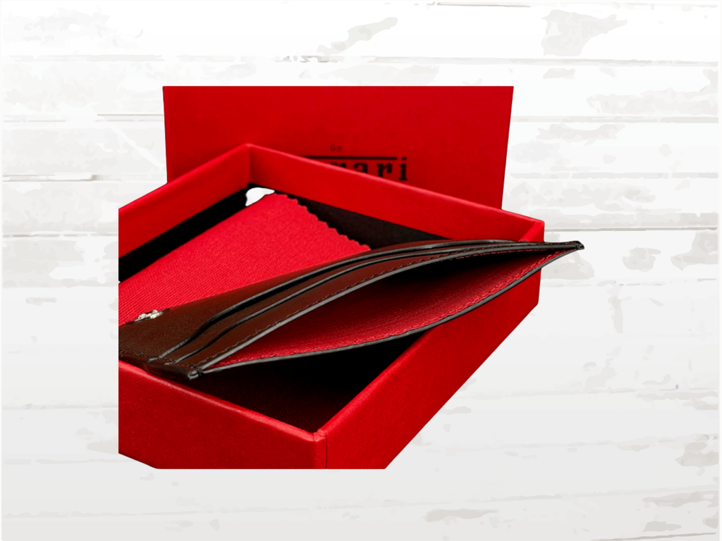 Ferrari Leather Card Holder by Tod’s – Brown Luxury Wallet Gift