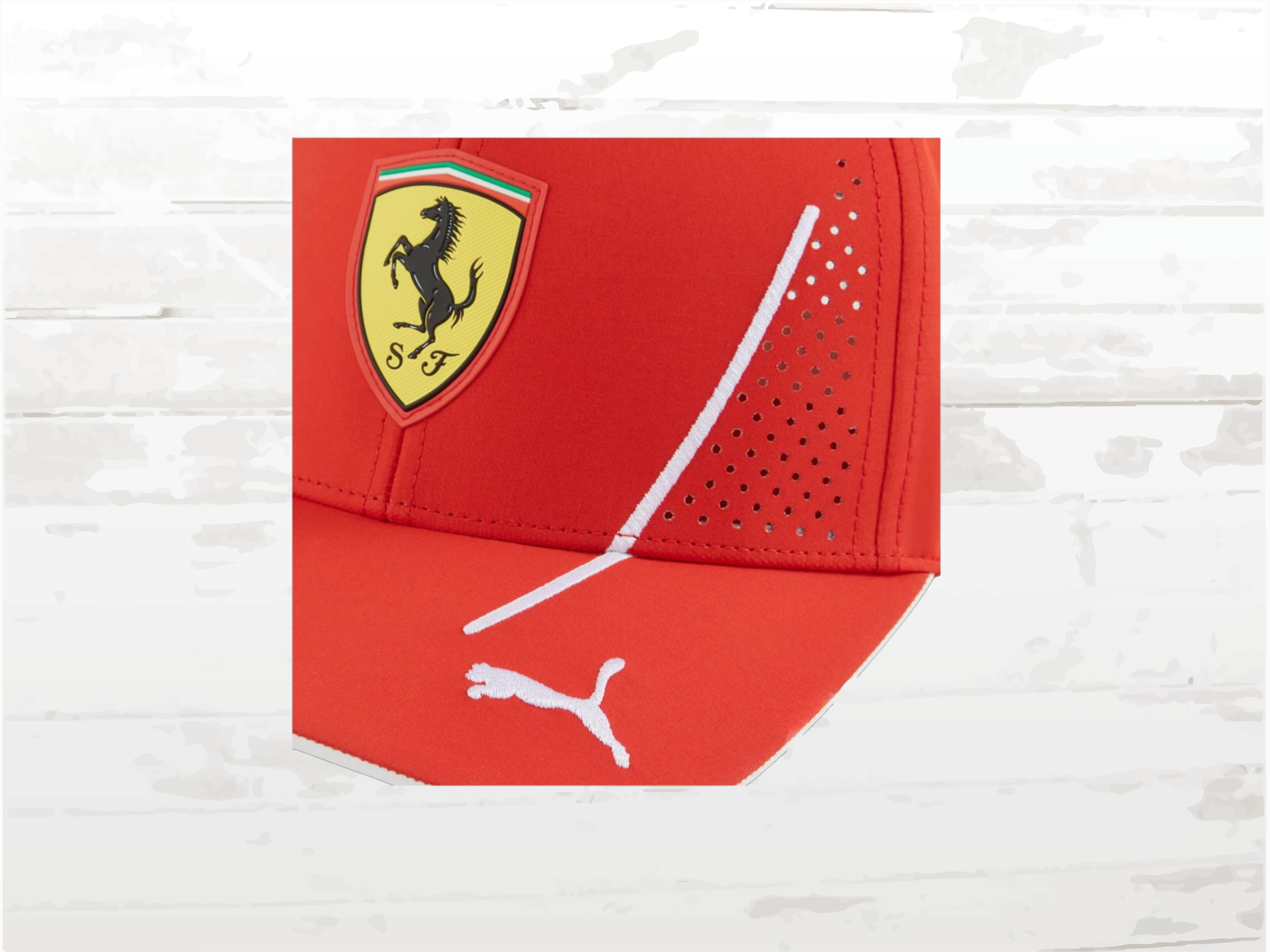 Ferrari Red Cap No.16 – Charles Lecrec- Racing Team Style – Adjustable Snapback