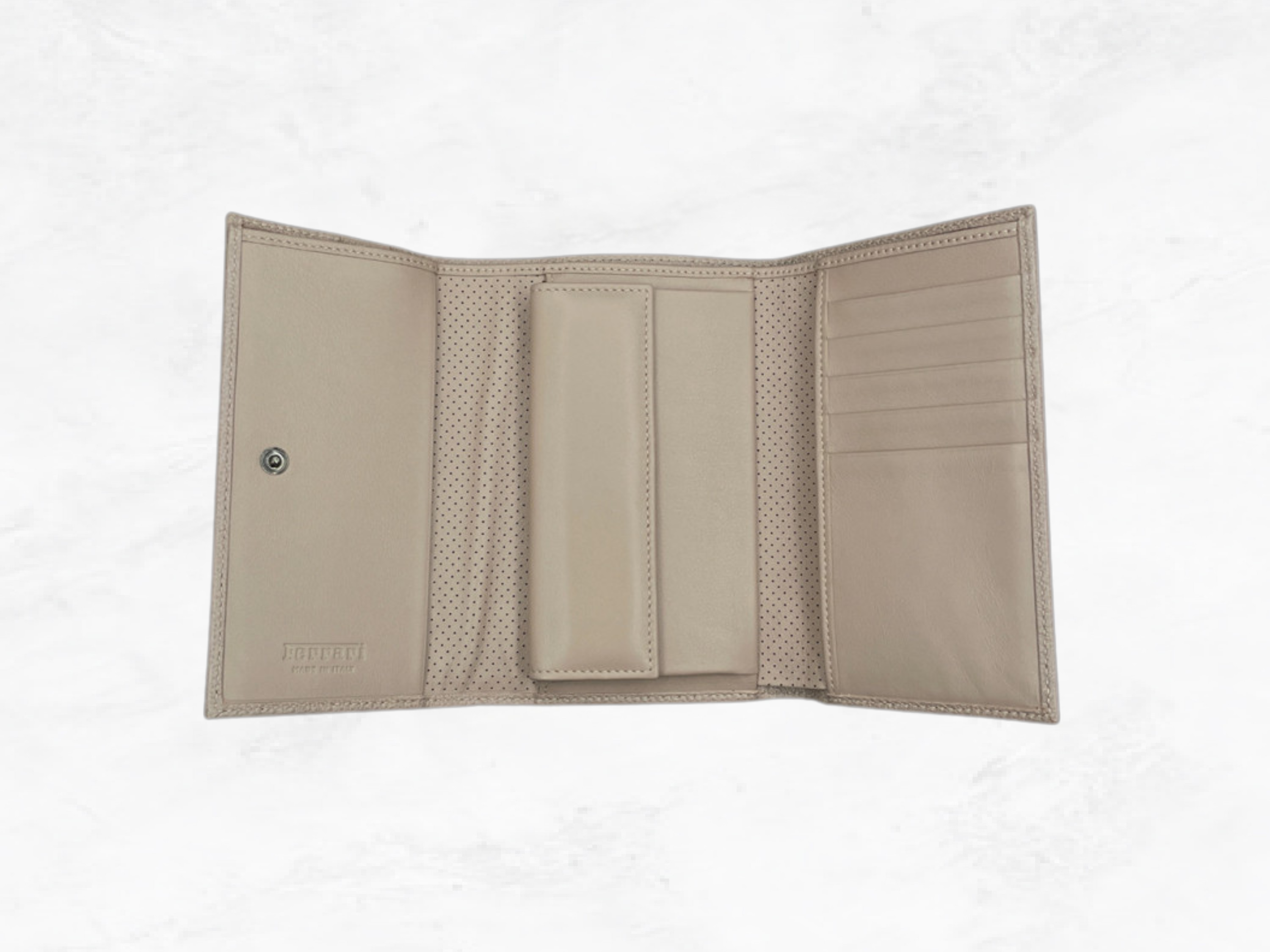 Ferrari GT Collection Wallet | Beige Grained Leather | Handmade in Italy