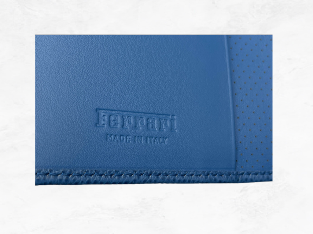 Ferrari Wallet Blue Leather – GT Collection