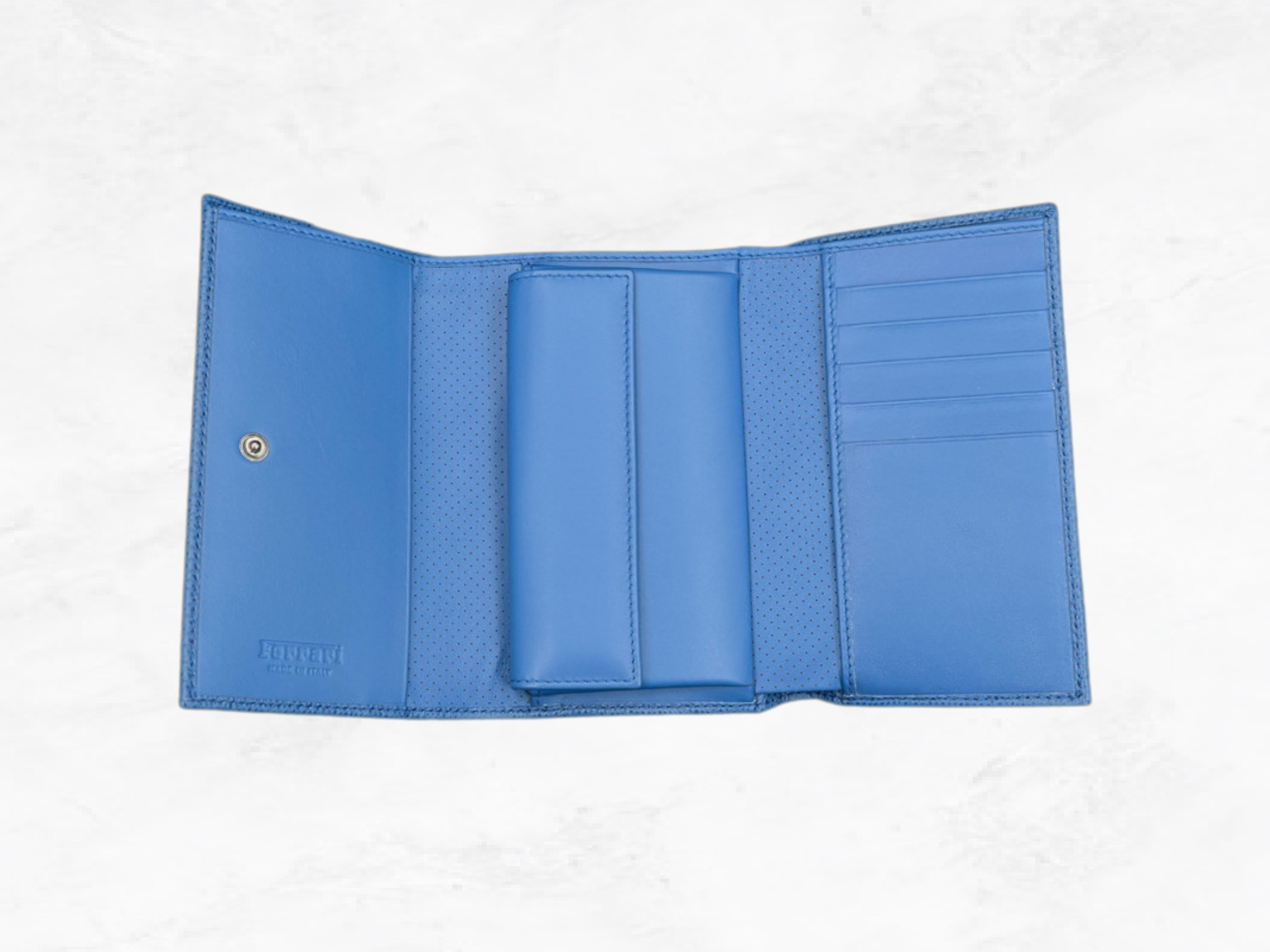 Ferrari Wallet Blue Leather – GT Collection
