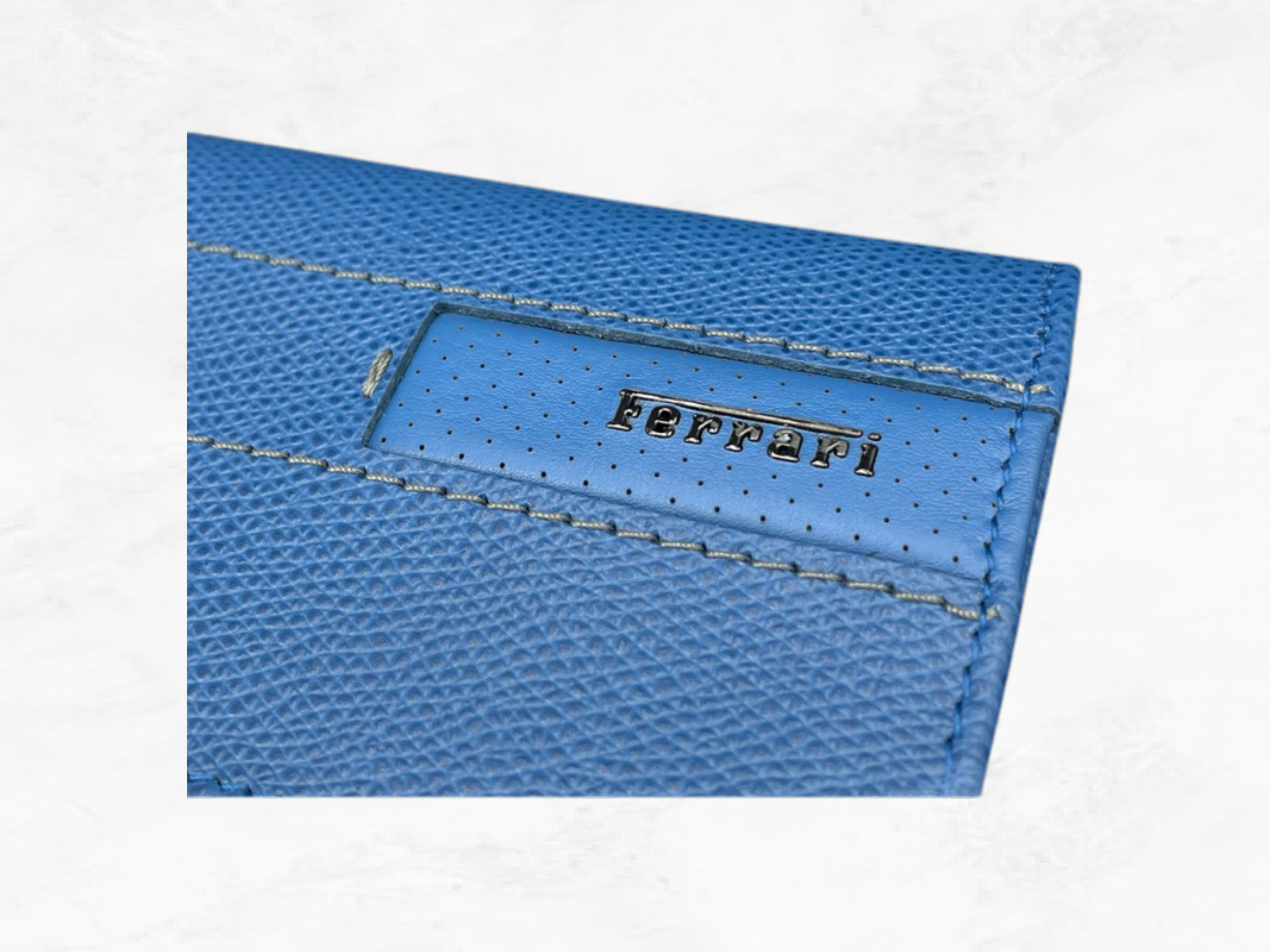 Ferrari Wallet Blue Leather – GT Collection