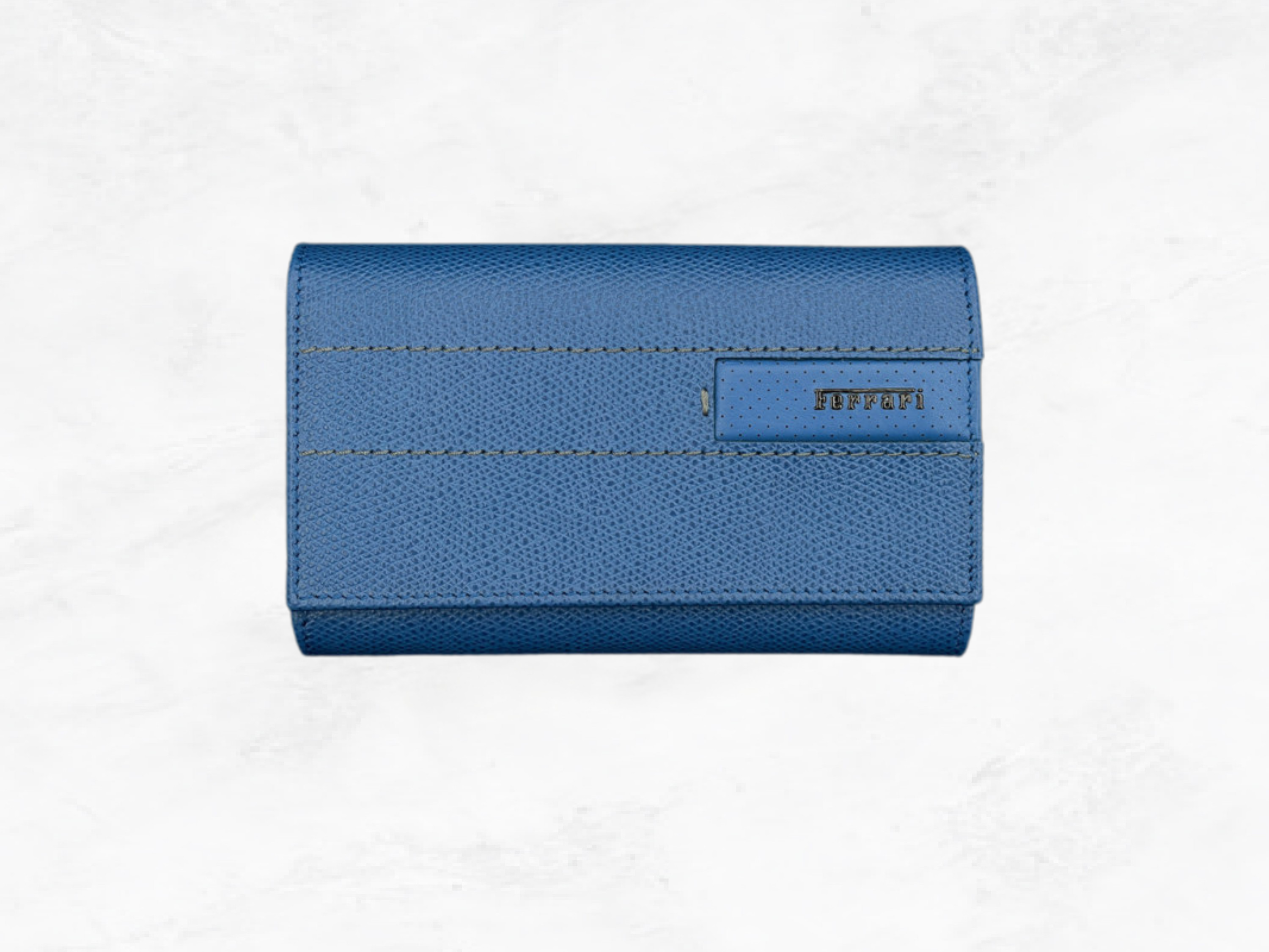 Ferrari Wallet Blue Leather – GT Collection