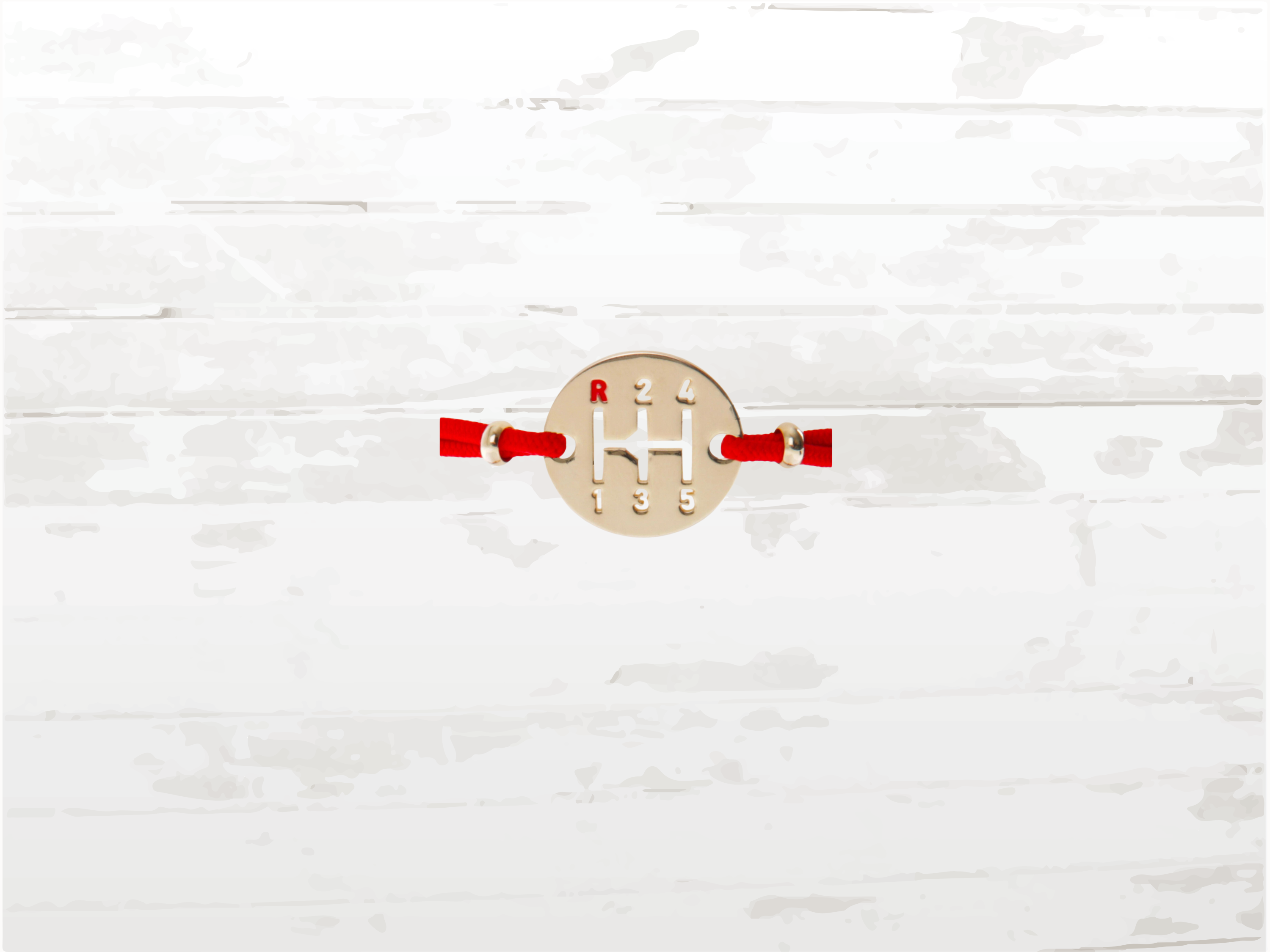 Gearbox Bracelet I Gold Finish I Red Cord IAdjustable length  I Driver Gift