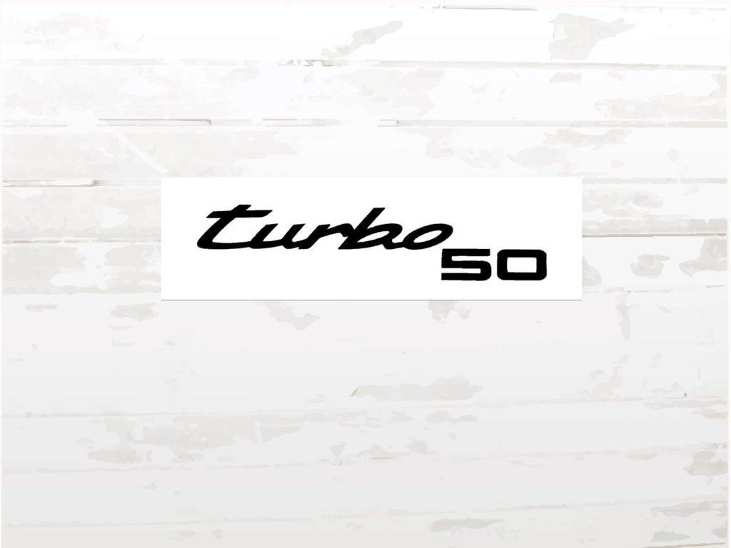 Porsche 911 Turbo 50th Anniversary Sticker: Collectible Decal