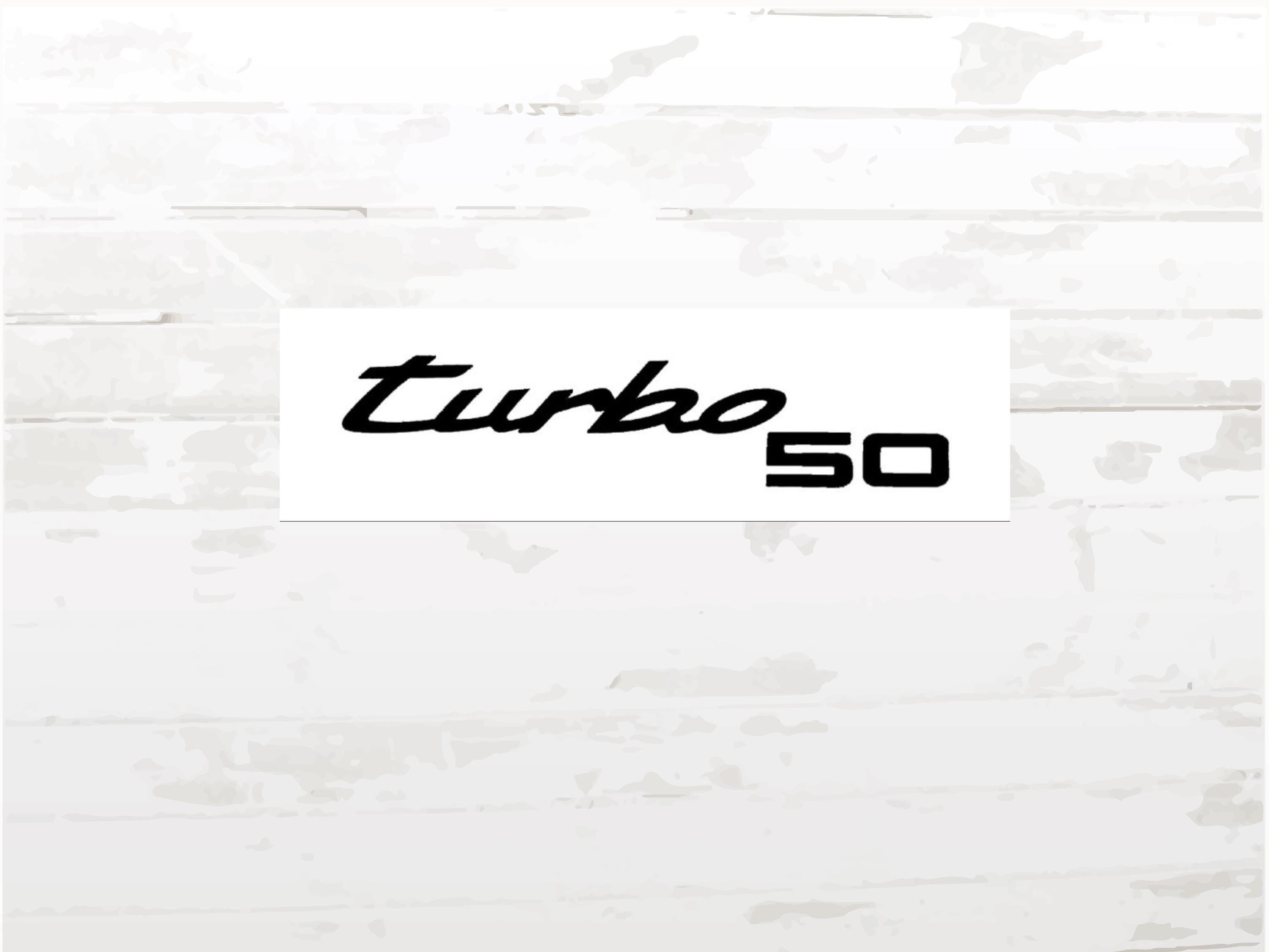 Porsche 911 Turbo 50th Anniversary Sticker: Collectible Decal