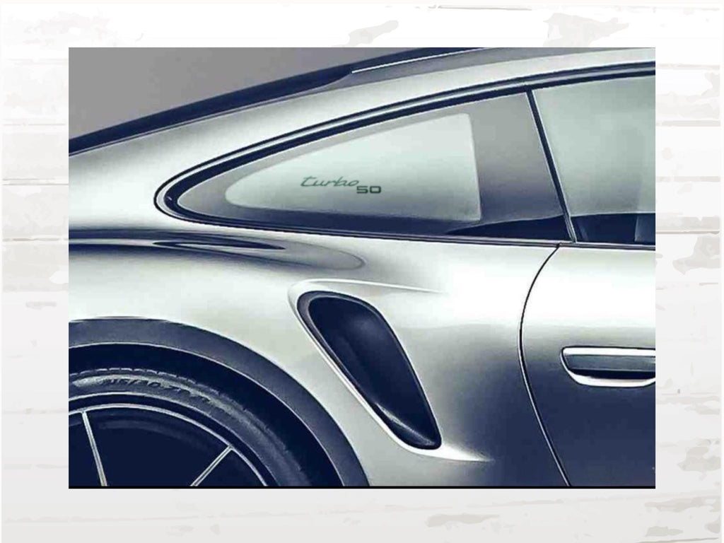 Porsche 911 Turbo 50th Anniversary Sticker: Collectible Decal