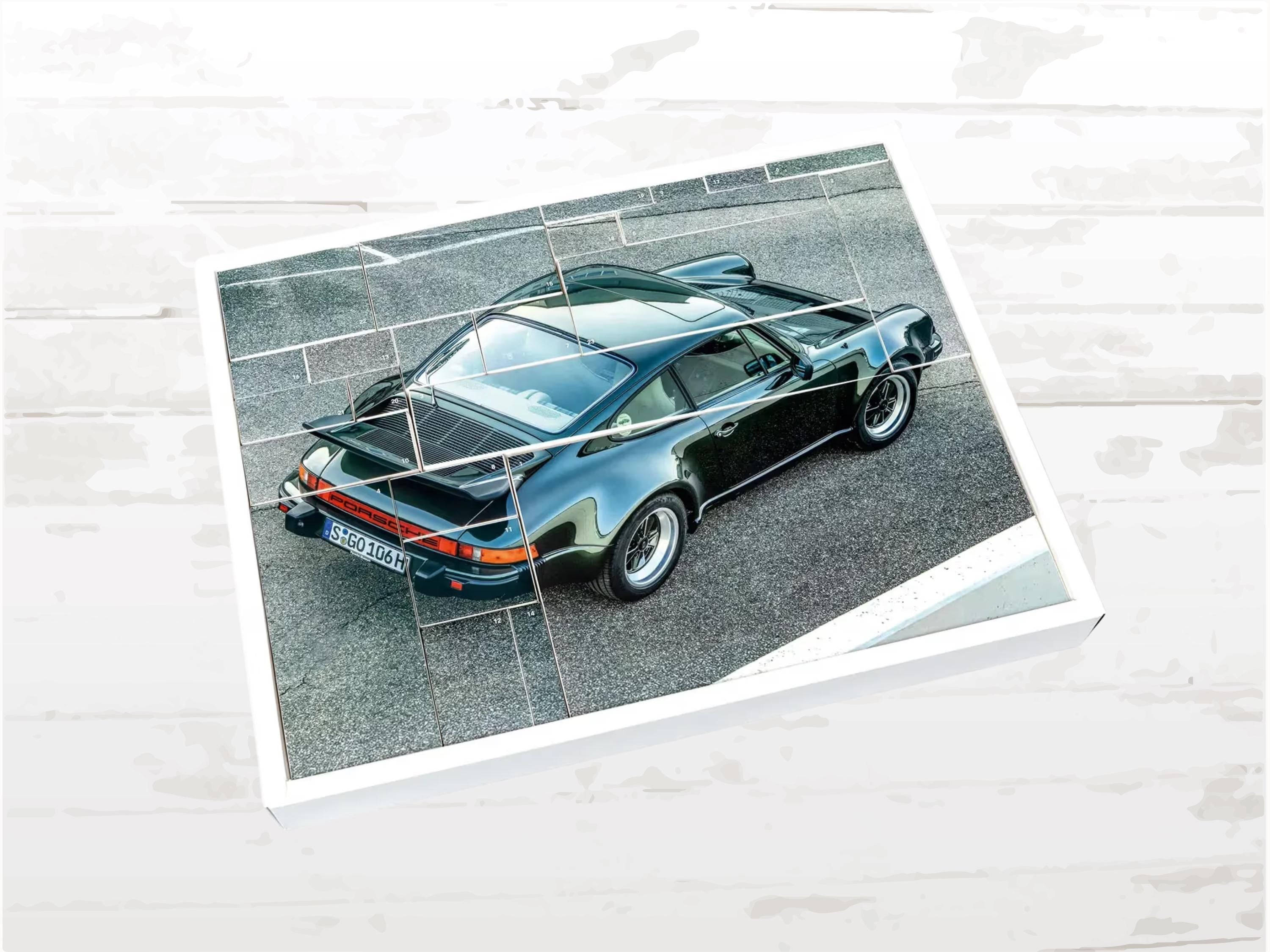 Porsche 911 Turbo Advent Calendar, Grand Prix White Sports Car, with Sound, Christmas Gift