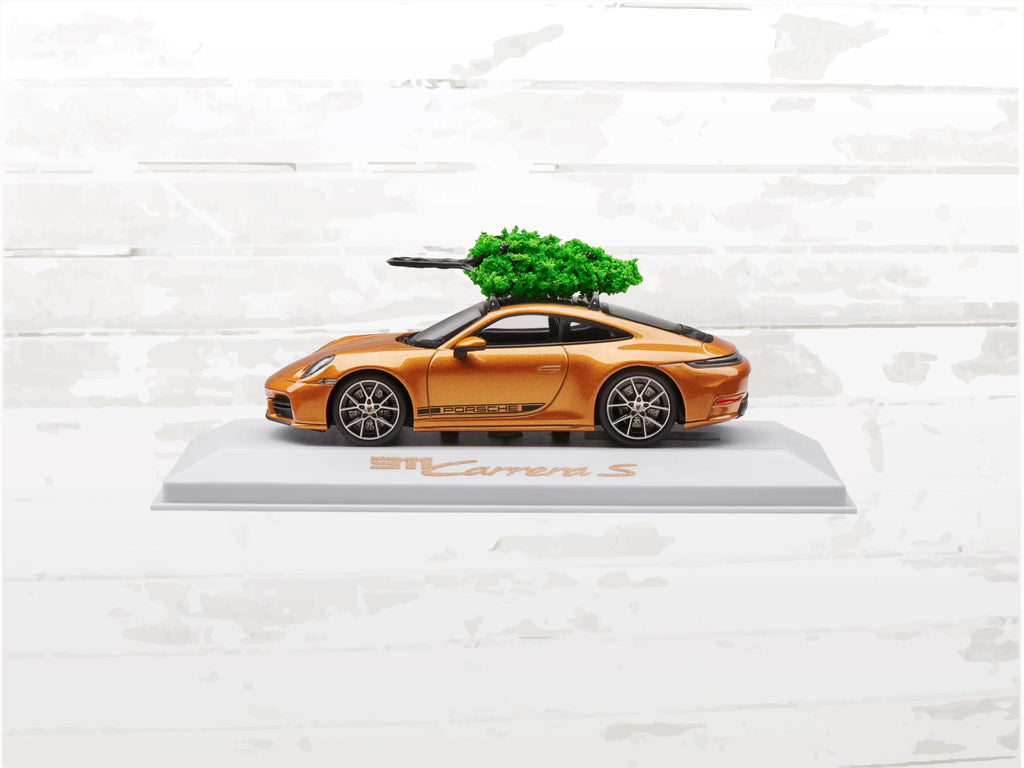 Porsche 911 Carrera S Diecast Model Car | Nordic Gold I Christmas Edition