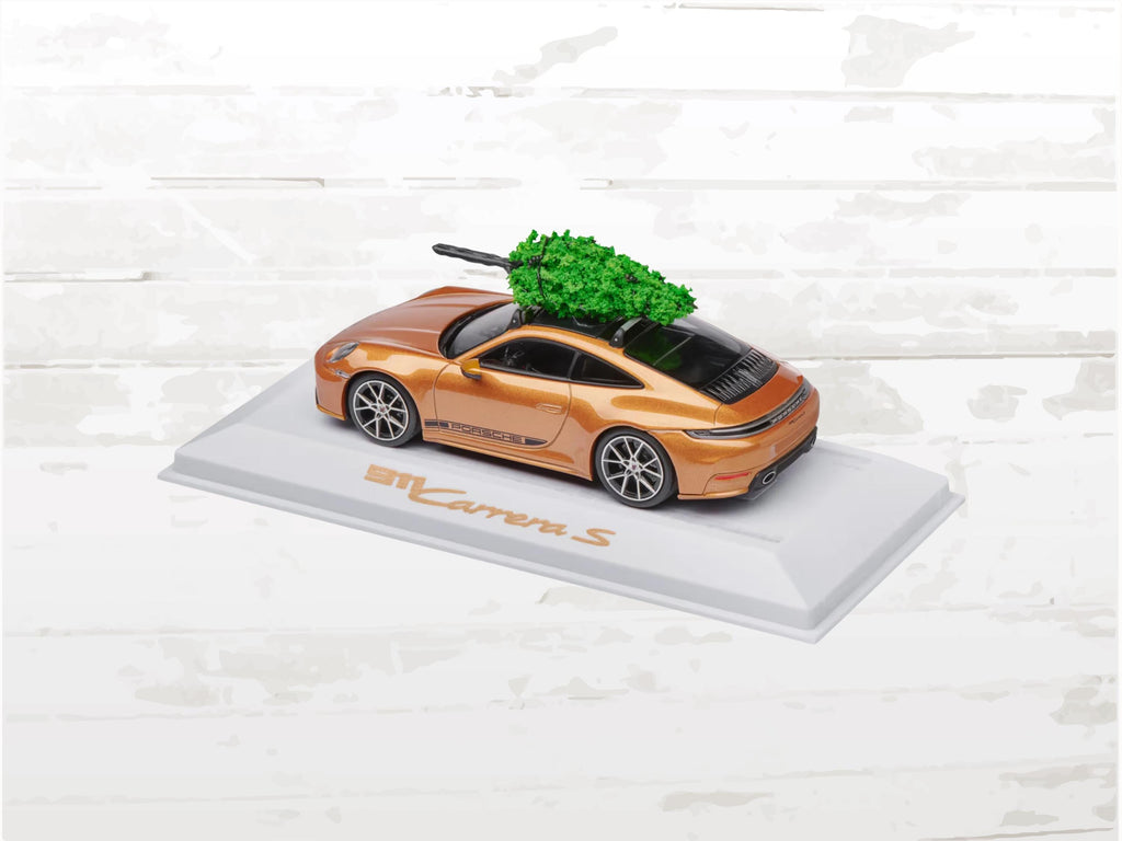 Porsche 911 Carrera S Diecast Model Car | Nordic Gold I Christmas Edition