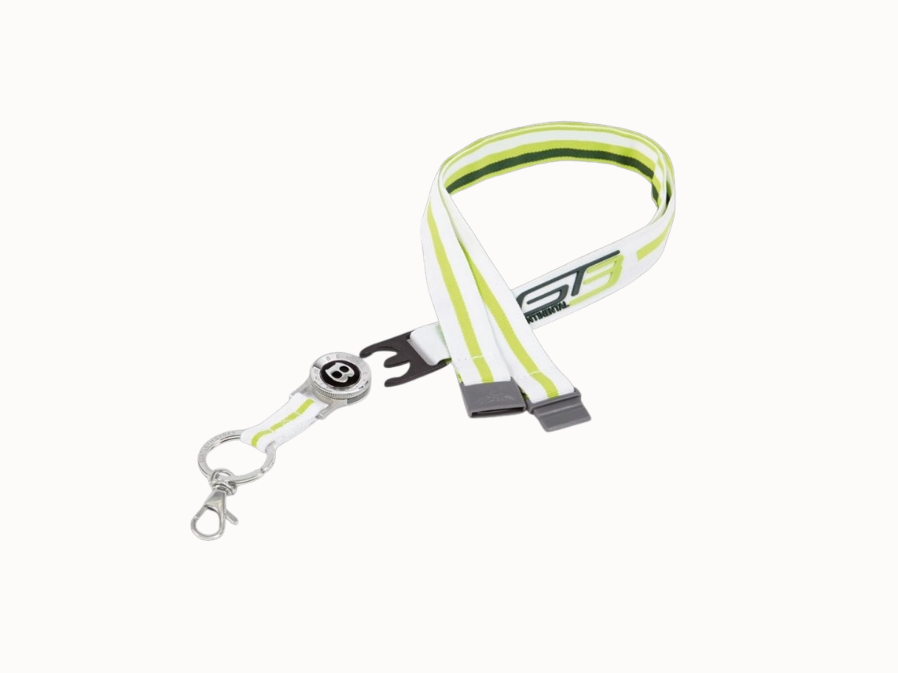 Bentley GT3 Keychain Necklace White Lime Green | Racing Harness Style | BL1473