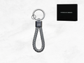 Porsche Design Key Ring – Anthracite Grey Braided Leather Cord | Gift Box