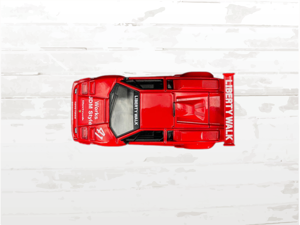 Lamborghini Countach LB Works Red 1:64 Scale Diecast Model | Liberty Walk
