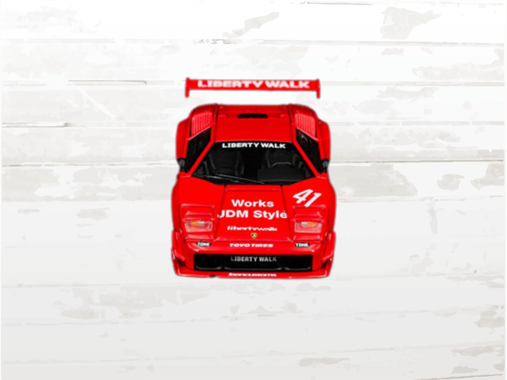 Lamborghini Countach LB Works Red 1:64 Scale Diecast Model | Liberty Walk