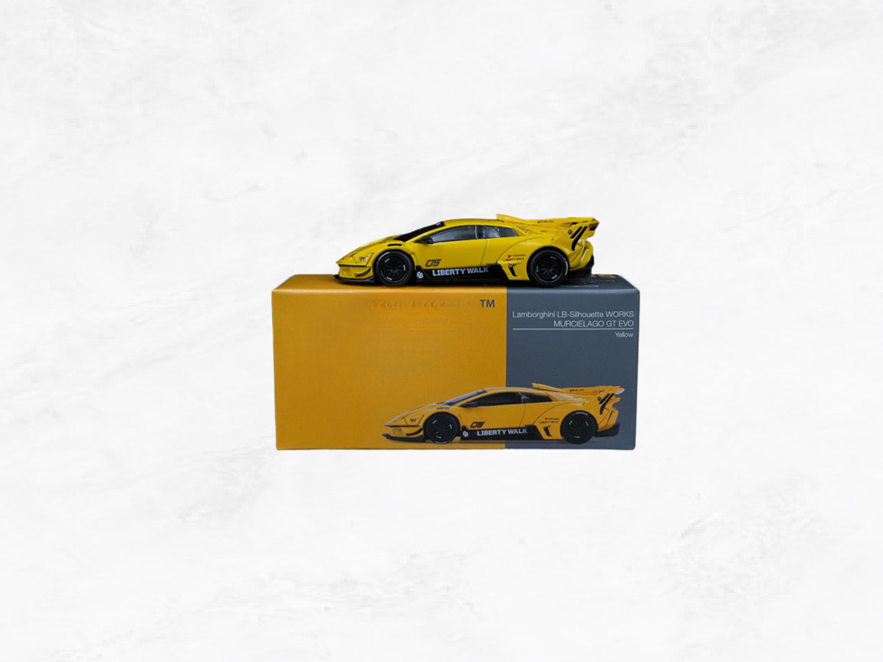 Lamborghini Murcielago Liberty Walk GT Evo 2025 Yellow, 1:64 Scale Model, Supercar Collector Gift