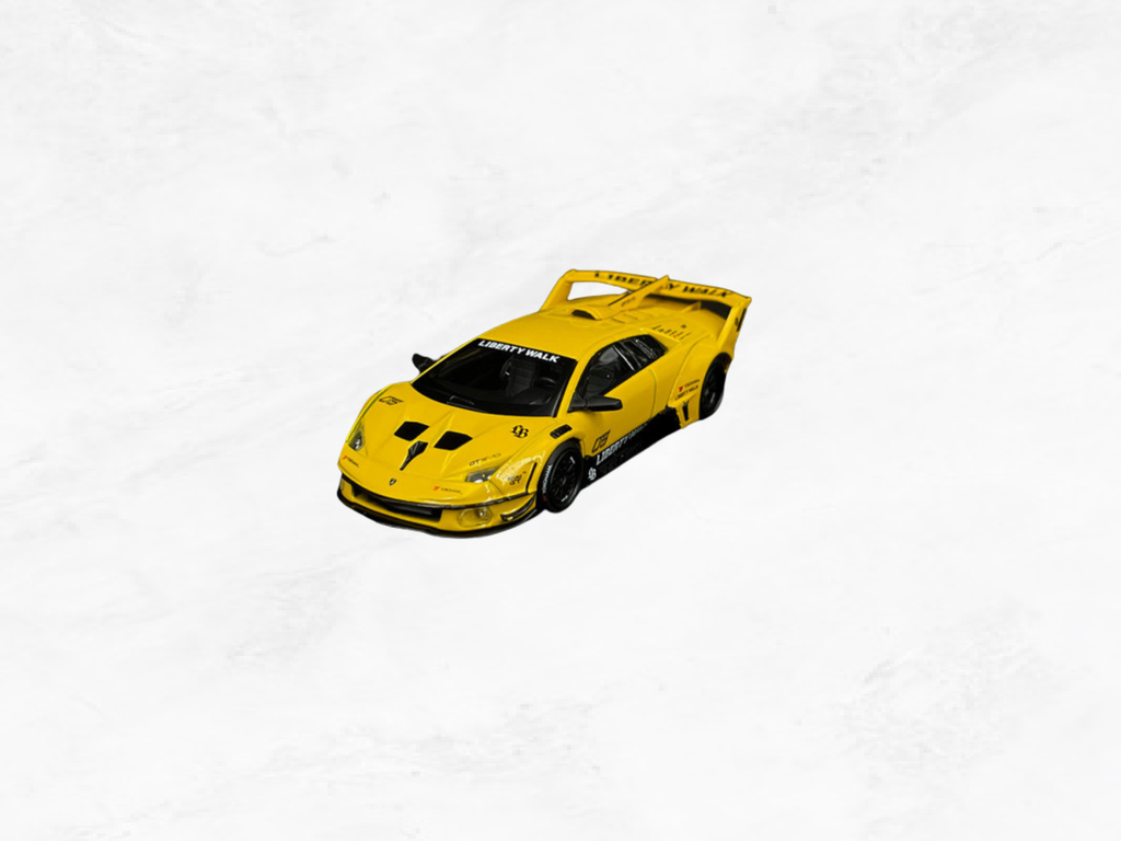 Lamborghini Murcielago Liberty Walk GT Evo 2025 Yellow, 1:64 Scale Model, Supercar Collector Gift