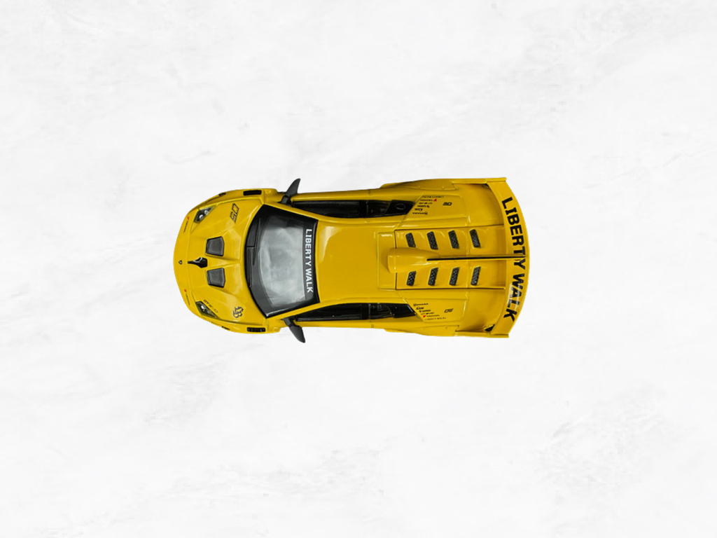 Lamborghini Murcielago Liberty Walk GT Evo 2025 Yellow, 1:64 Scale Model, Supercar Collector Gift