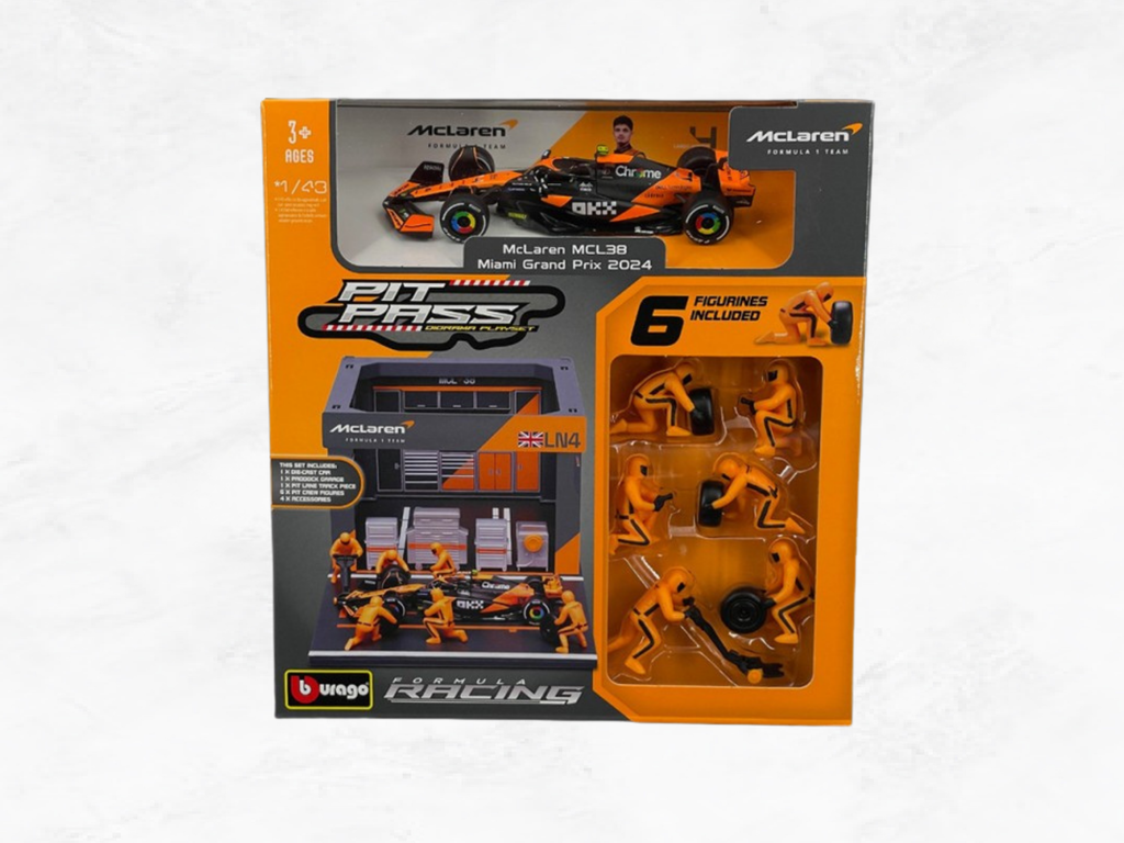 McLaren F1 Lando Norris No.4 Pit Stop Diorama Set 2024 | 1:43 Scale | MCL38