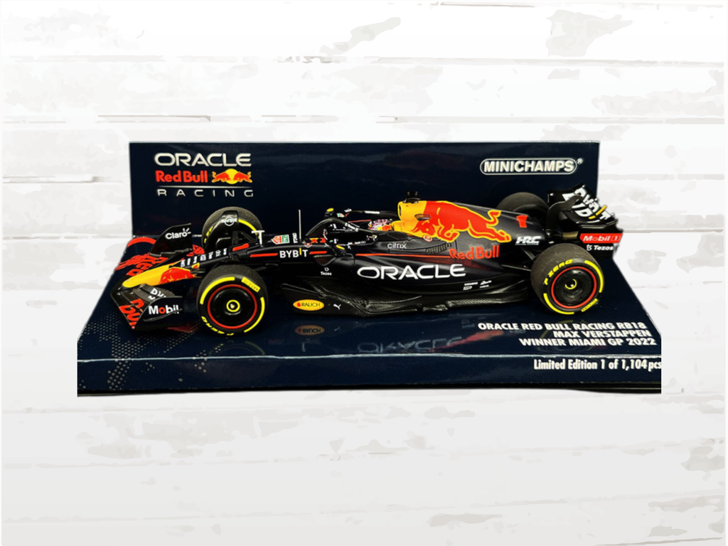 Max Verstappen Red Bull RB18 No.1 F1 Winner Miami GP 2022 – 1/43 Scale Model