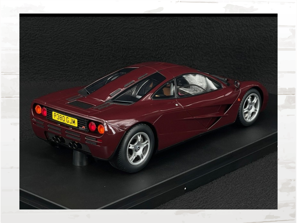 McLaren F1 1992 Burgundy Mr Bean Rowan Atkinson 1:18 Limited Edition