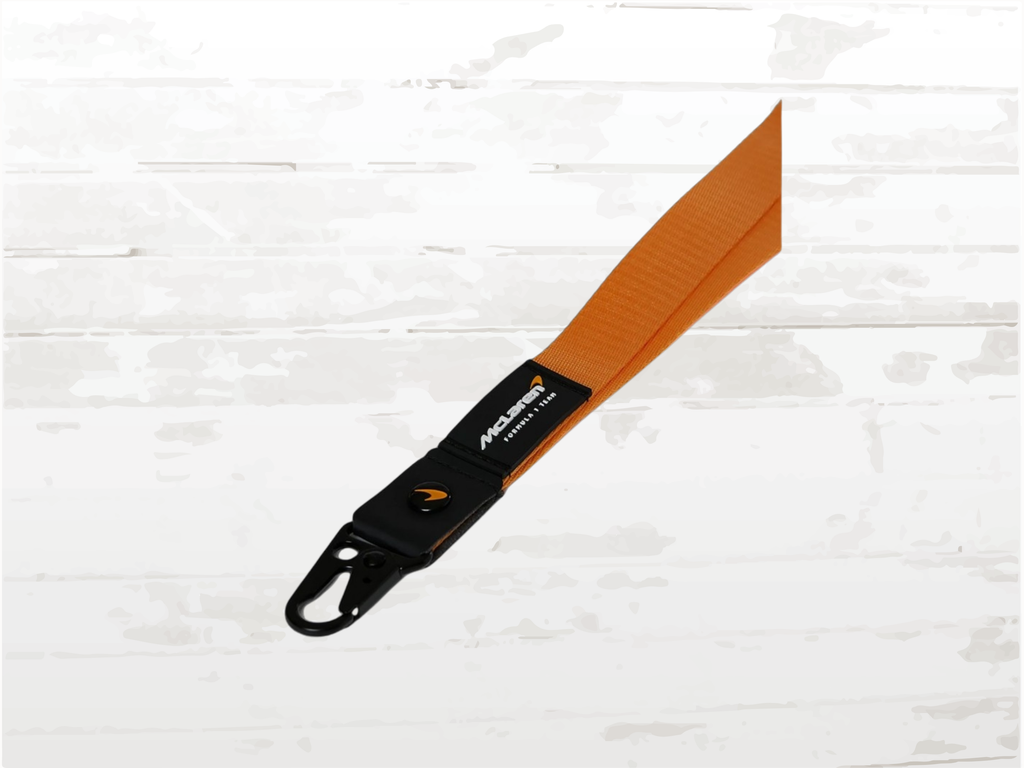 McLaren F1 Team Keychain, Papaya Orange Lanyard, Racing Keyring, Formula 1 Gift