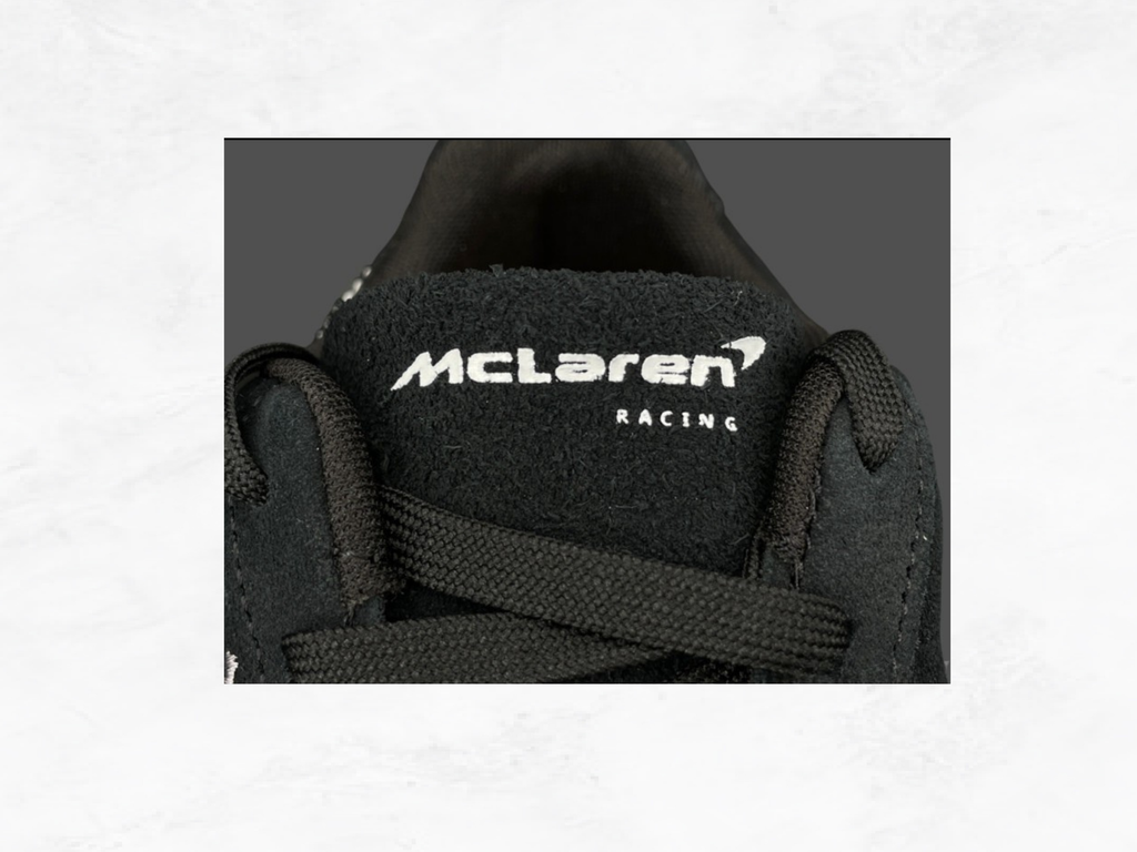 McLaren F1 Team Speedcat Suede Racing Sneakers | Black & Orange | Unisex | Sizes 43-45