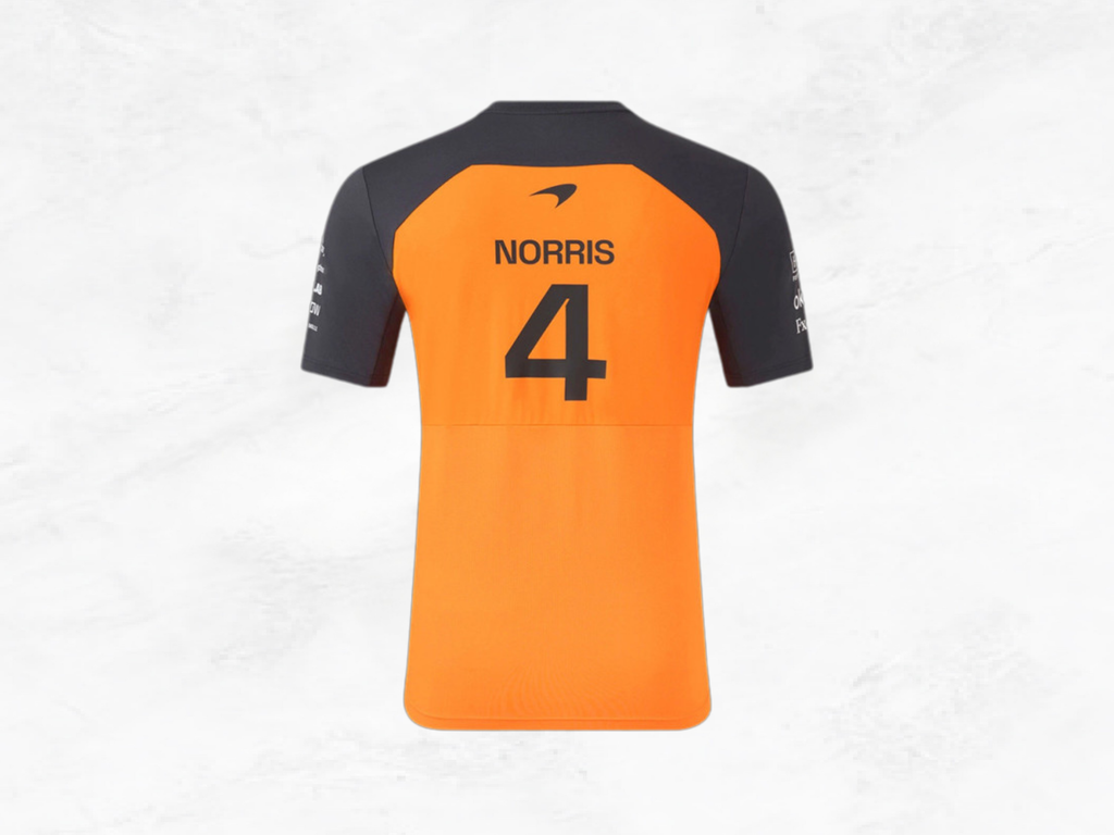 McLaren F1 Team T-Shirt No.4 Lando Norris – Papaya Orange Men's