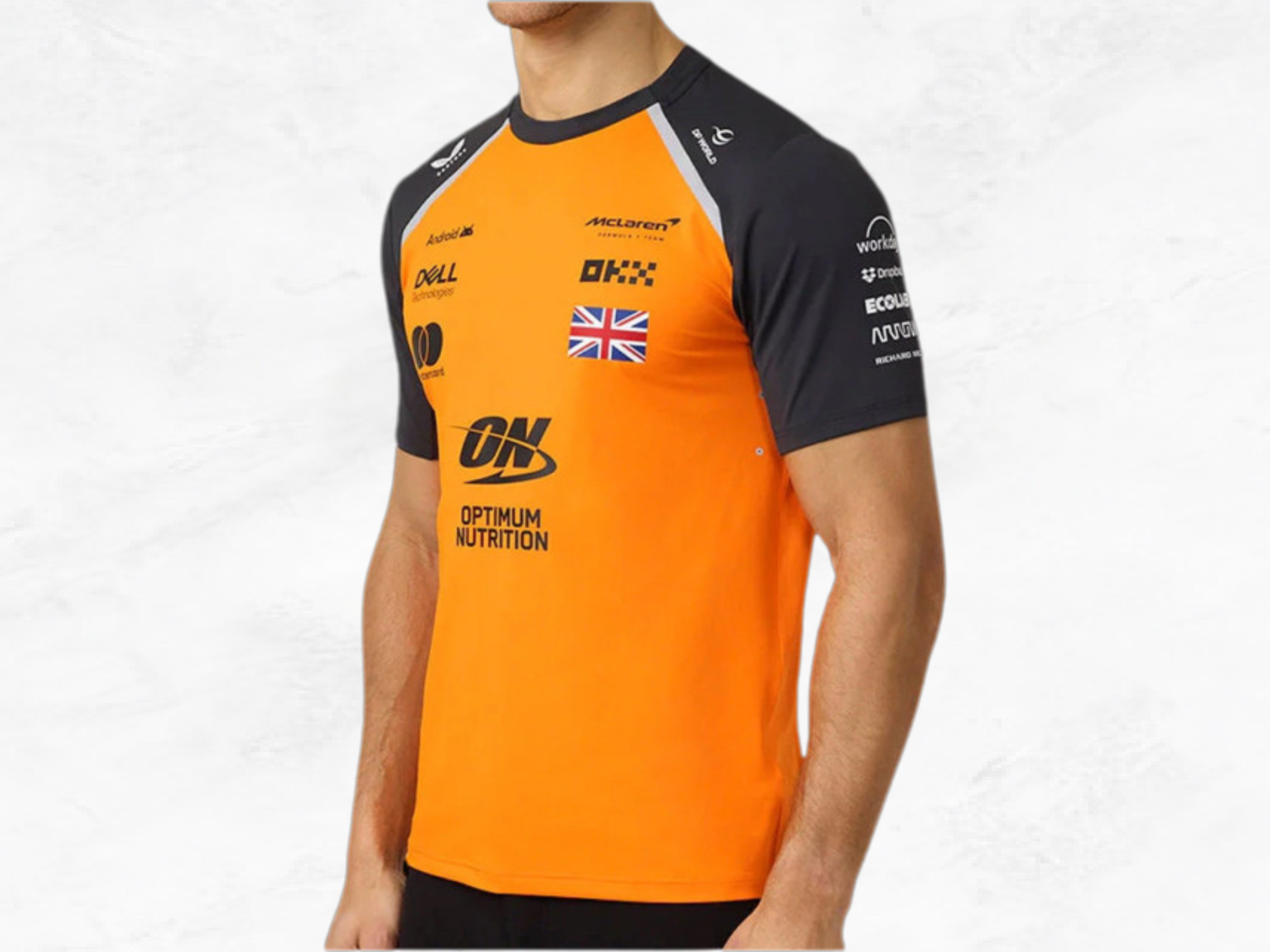McLaren F1 Team T-Shirt No.4 Lando Norris – Papaya Orange Men's