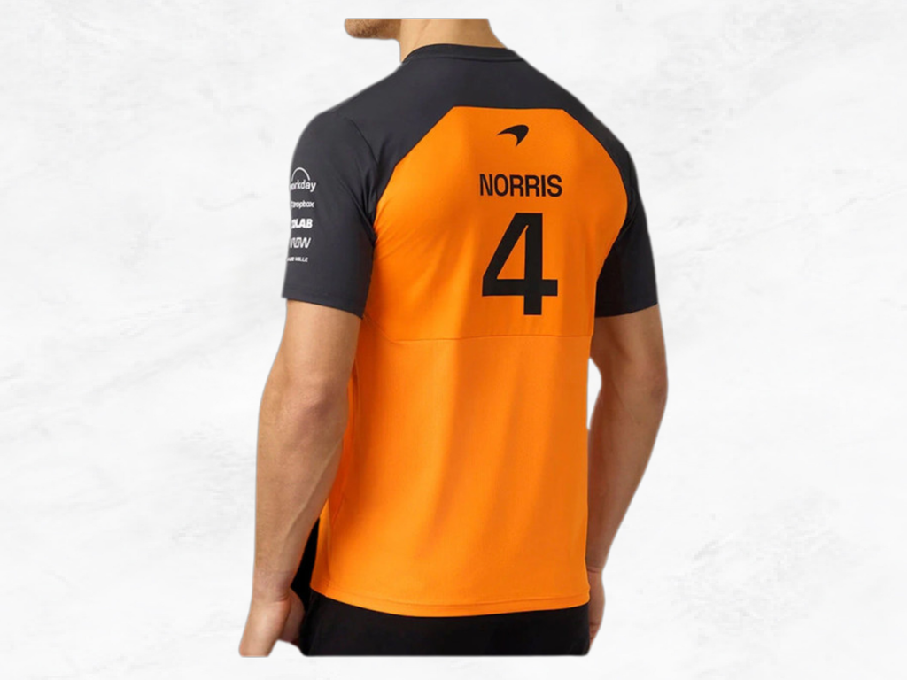 McLaren F1 Team T-Shirt No.4 Lando Norris – Papaya Orange Men's