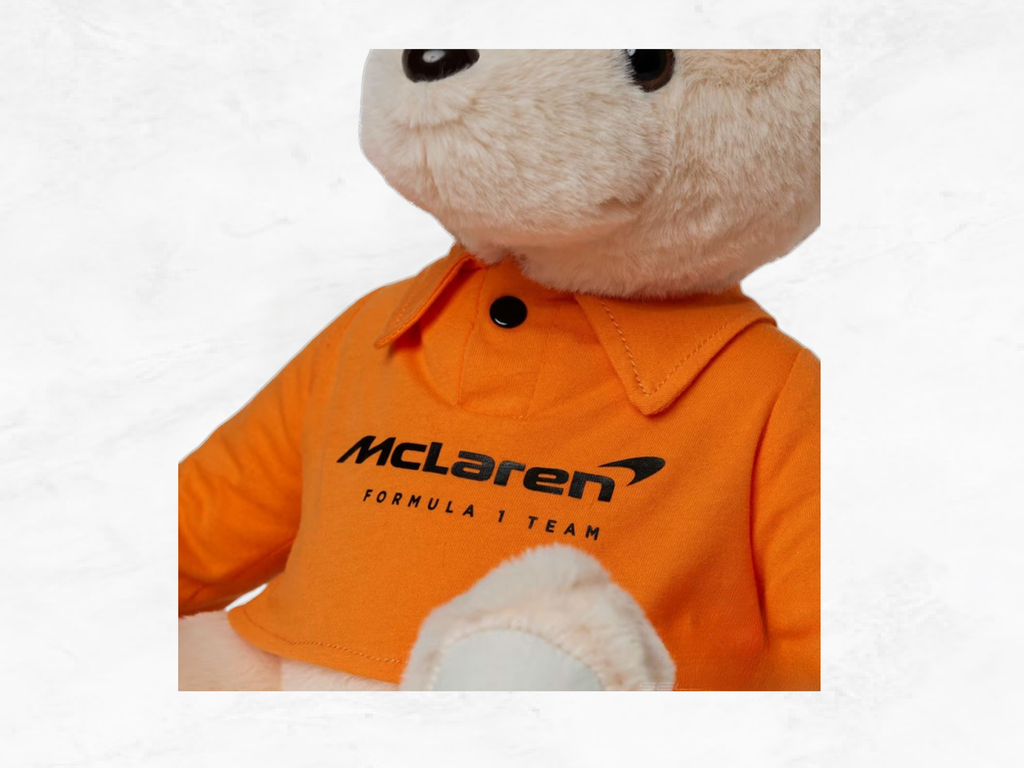 McLaren F1 Lando Norris Teddy Bear & Isothermal Bottle Set – Racing Plush Gift