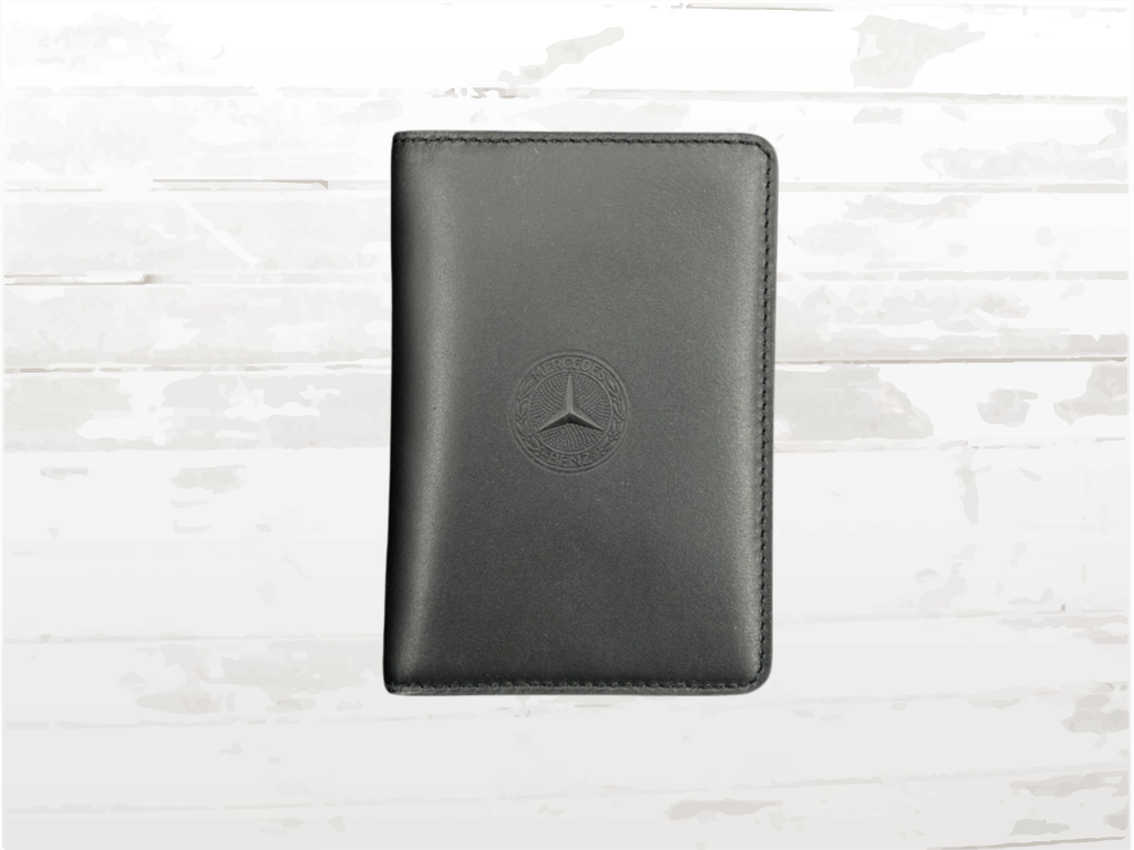 Mercedes-Benz Leather Card Holder – Black | Luxury Classic Automotive Wallet