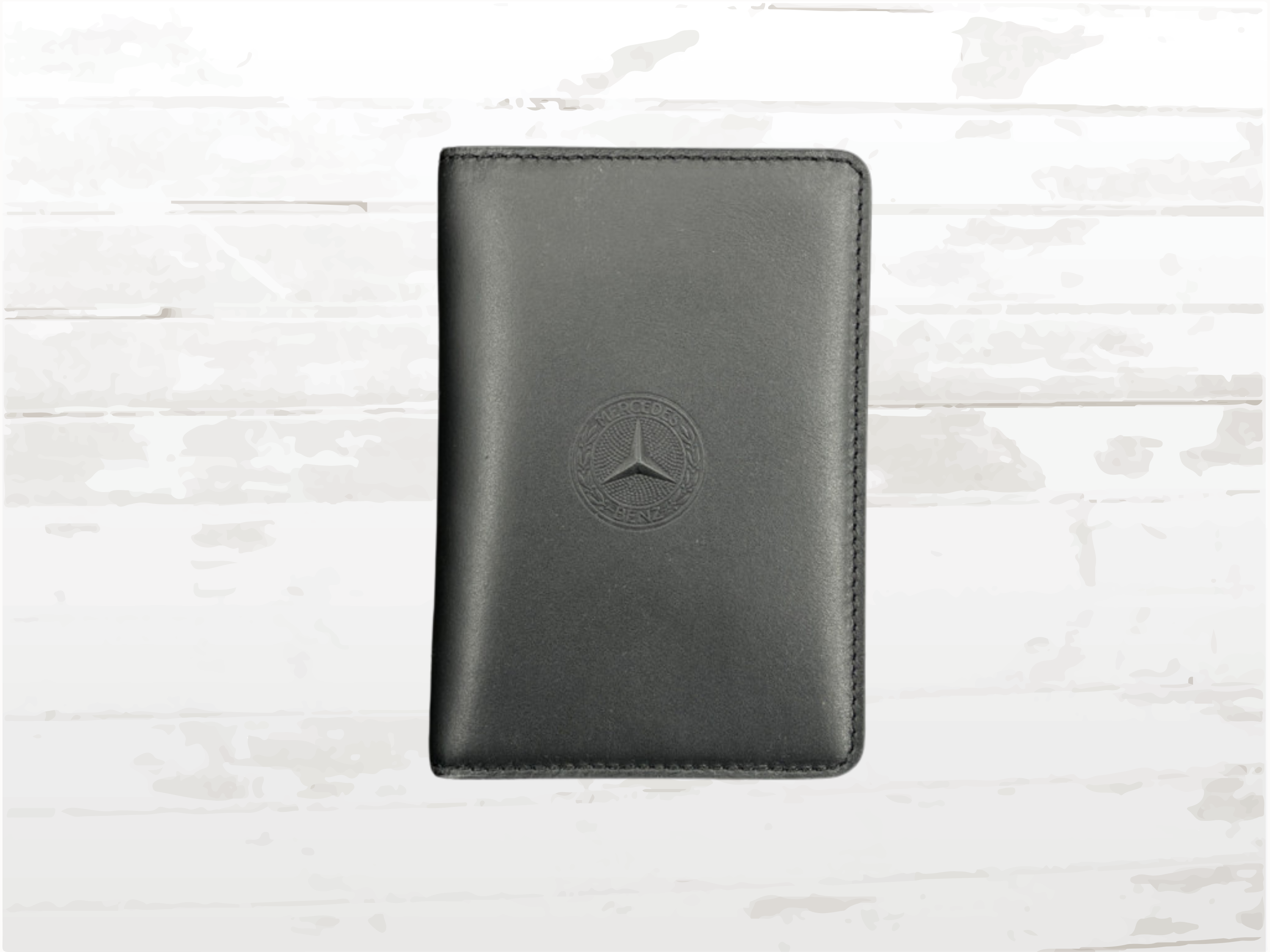 Mercedes-Benz Leather Card Holder – Black | Luxury Classic Automotive Wallet