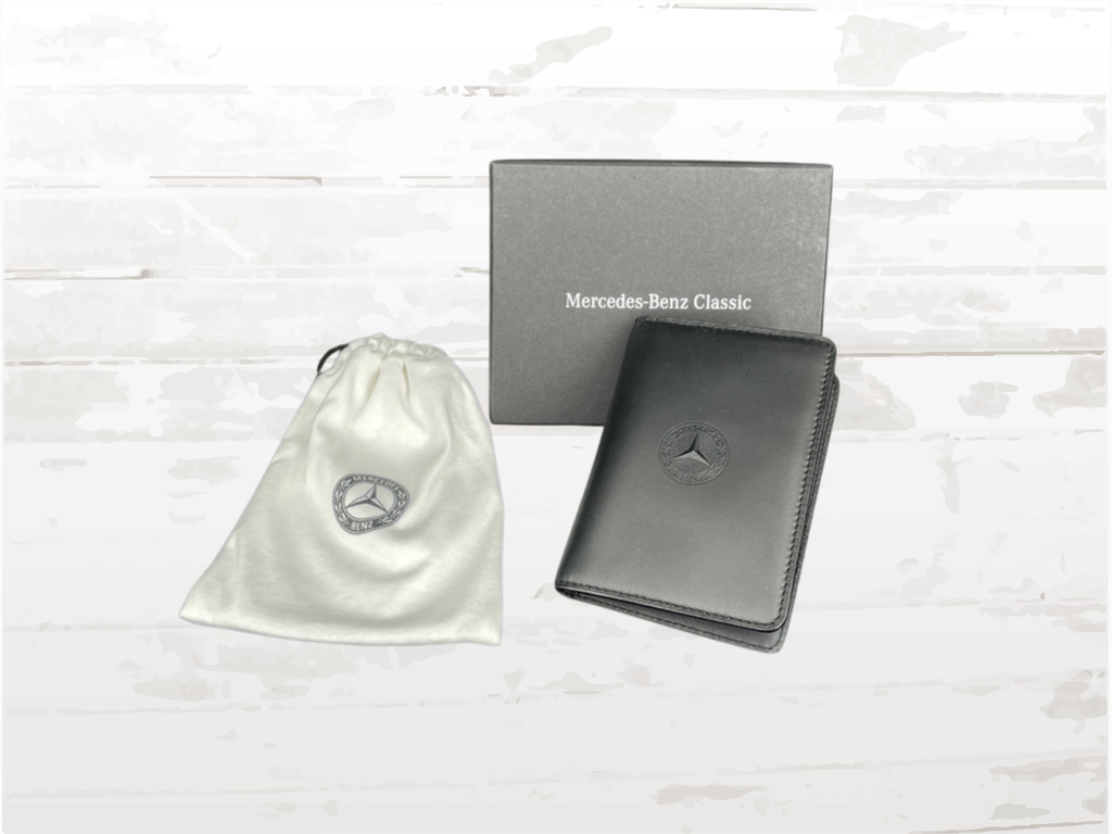 Mercedes-Benz Leather Card Holder – Black | Luxury Classic Automotive Wallet