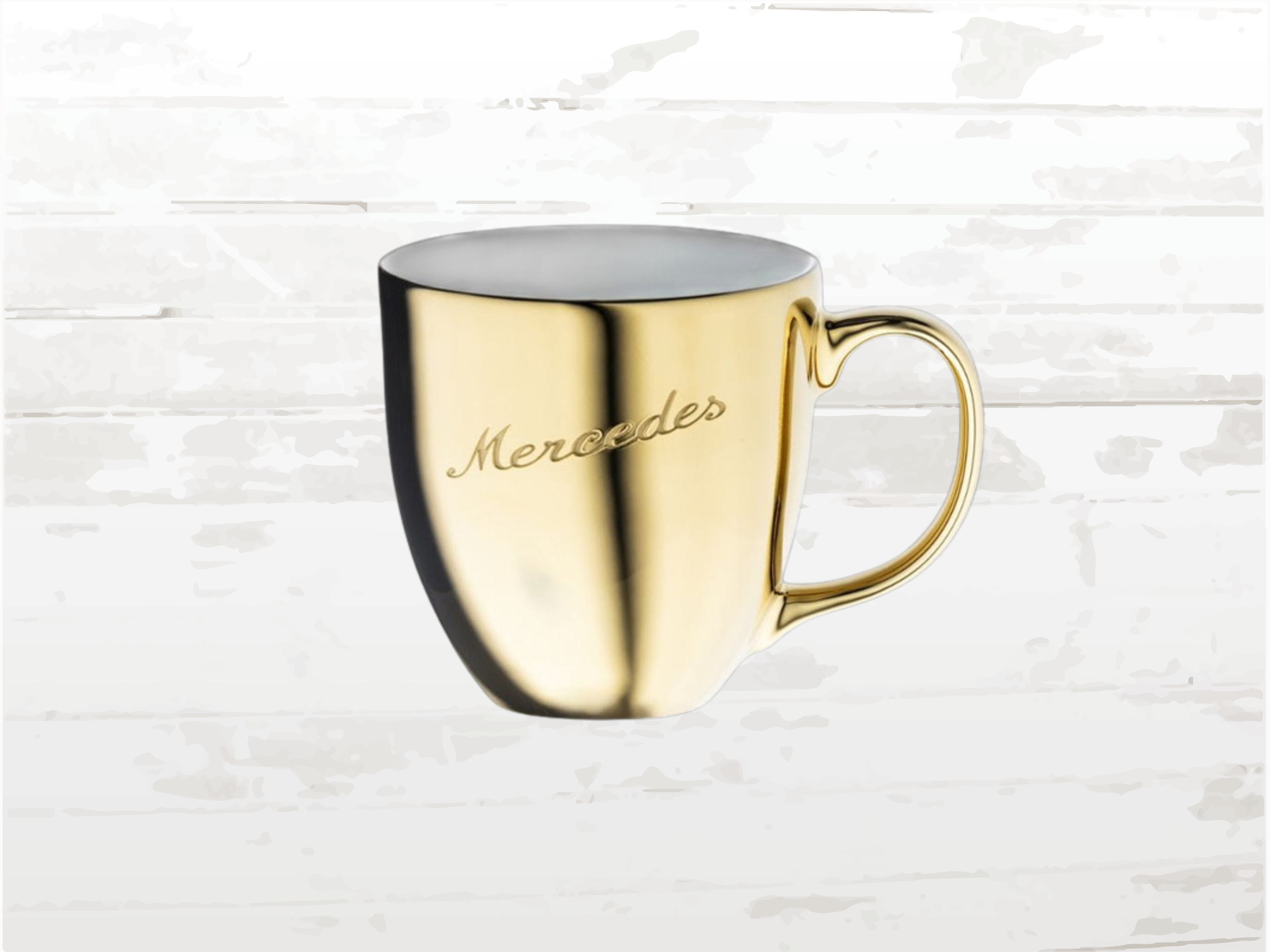 Mercedes-Benz Gold Mug – Luxury Porcelain Automotive Gift