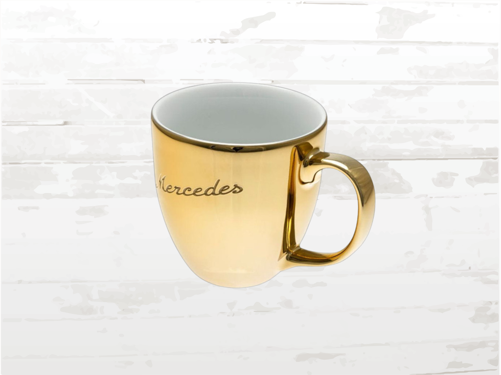 Mercedes-Benz Gold Mug – Luxury Porcelain Automotive Gift