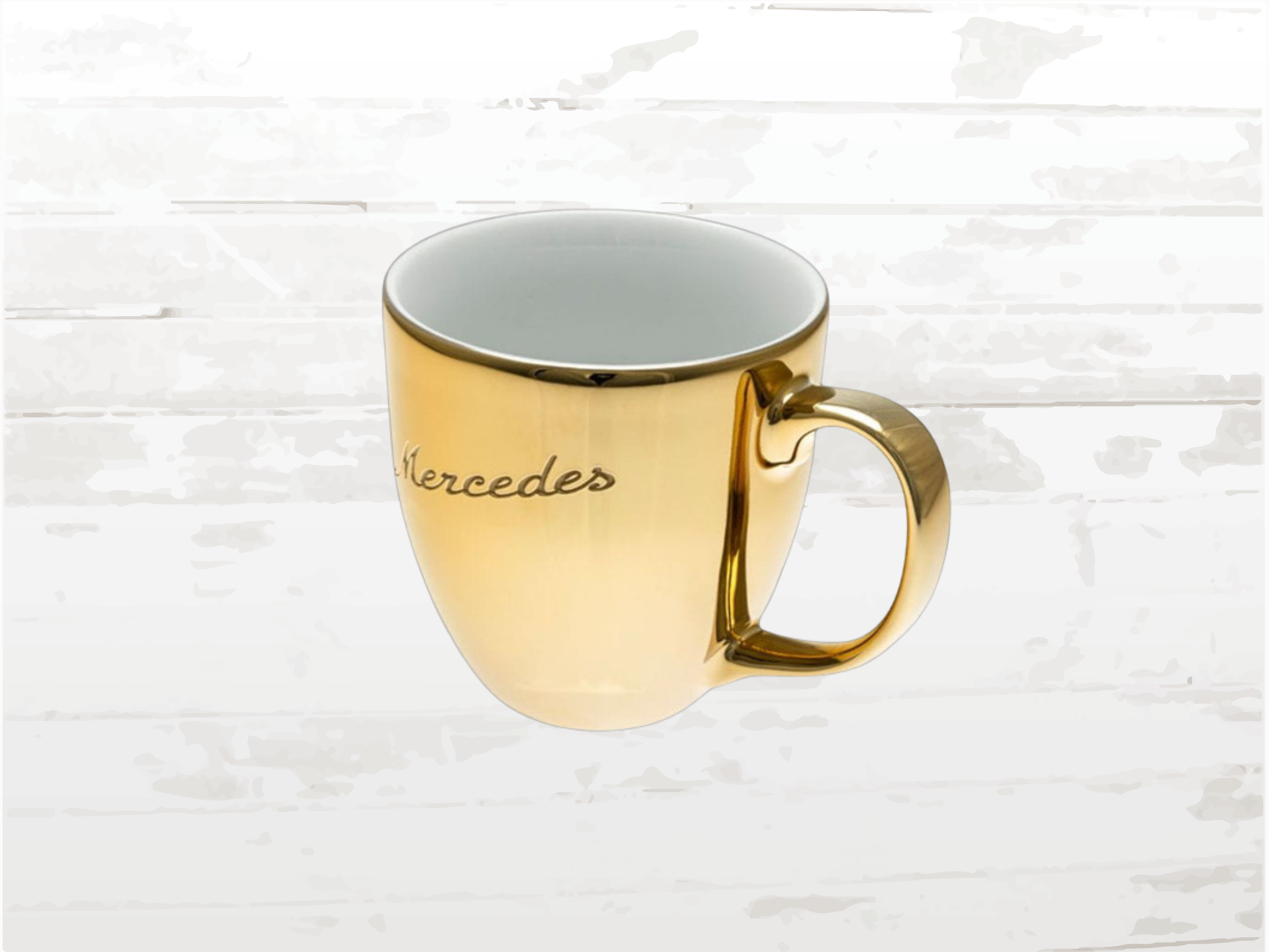 Mercedes-Benz Gold Mug – Luxury Porcelain Automotive Gift