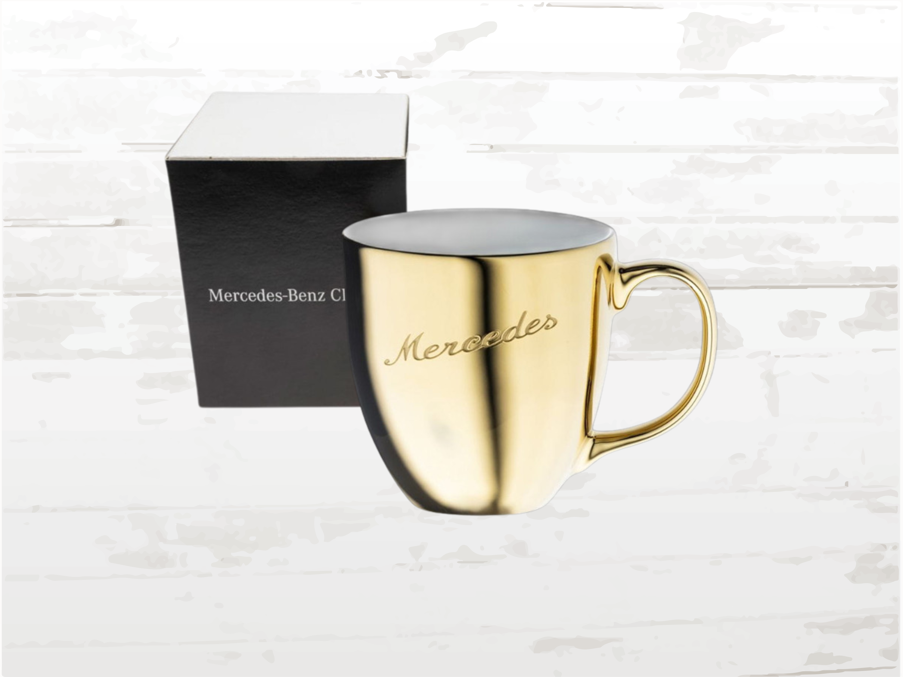Mercedes-Benz Gold Mug – Luxury Porcelain Automotive Gift