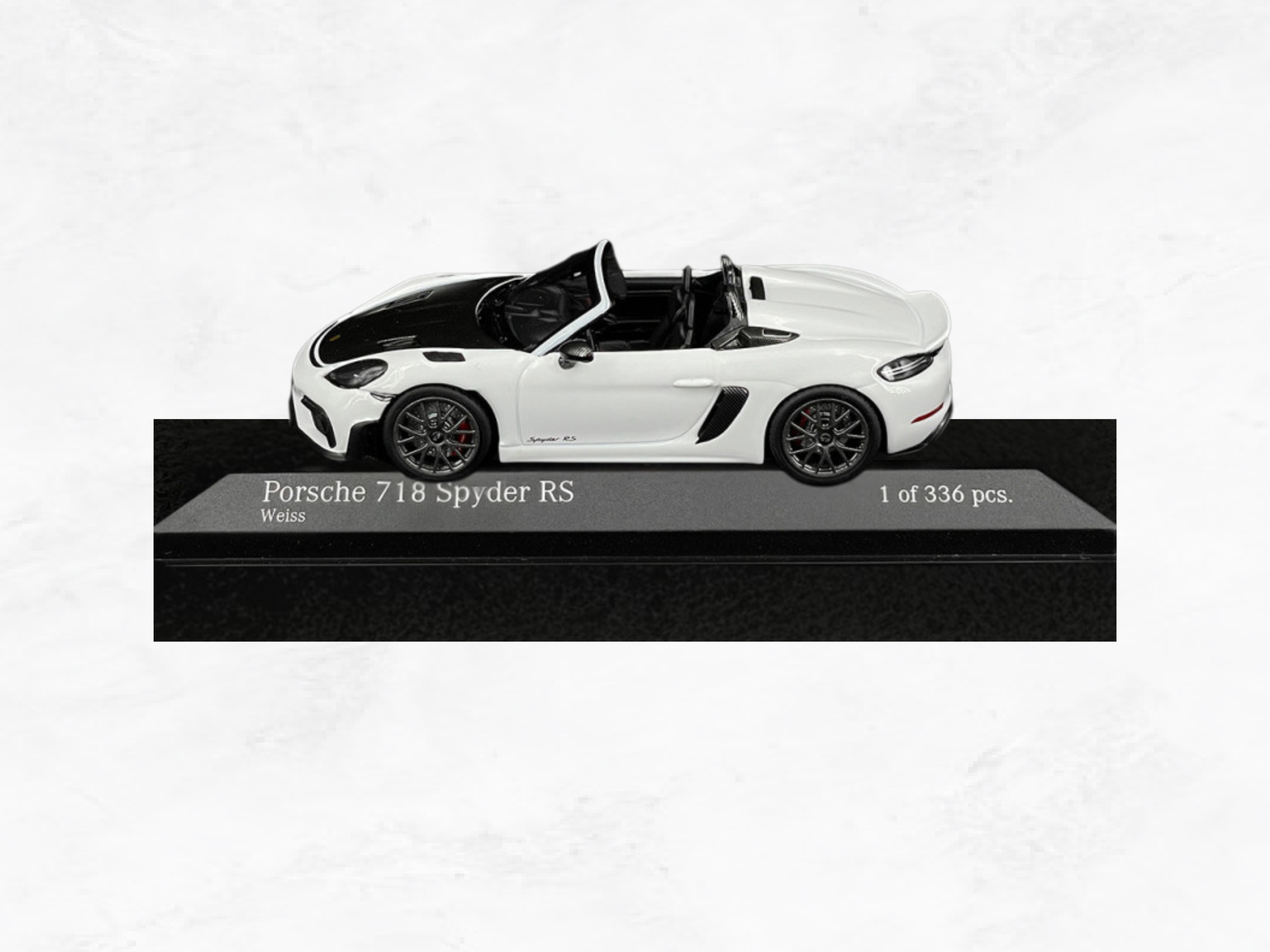 Porsche 718 Spyder RS 2023 White | 1:43 Scale Model | Weissach Package | Limited 336 Pieces