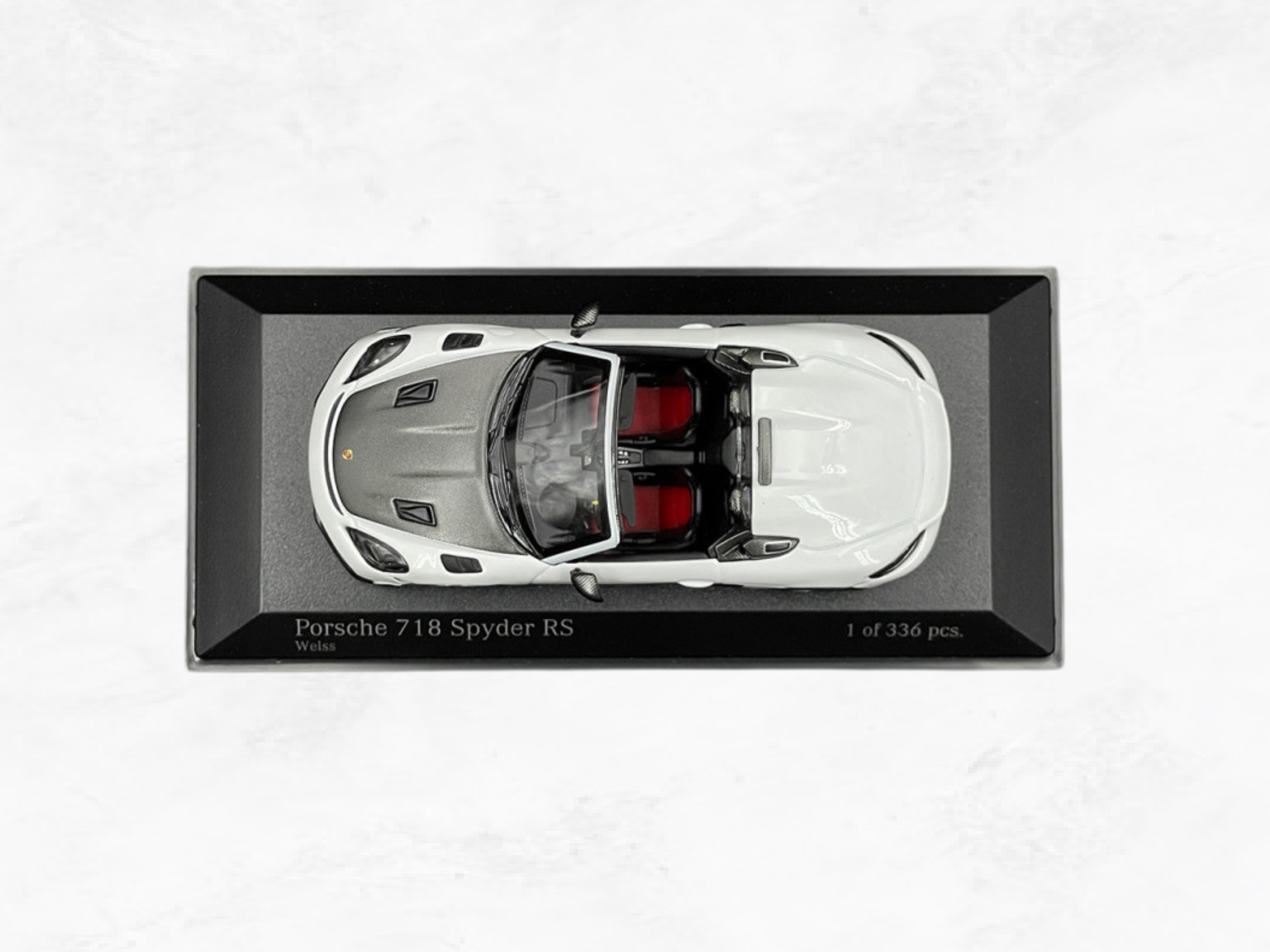 Porsche 718 Spyder RS 2023 White | 1:43 Scale Model | Weissach Package | Limited 336 Pieces