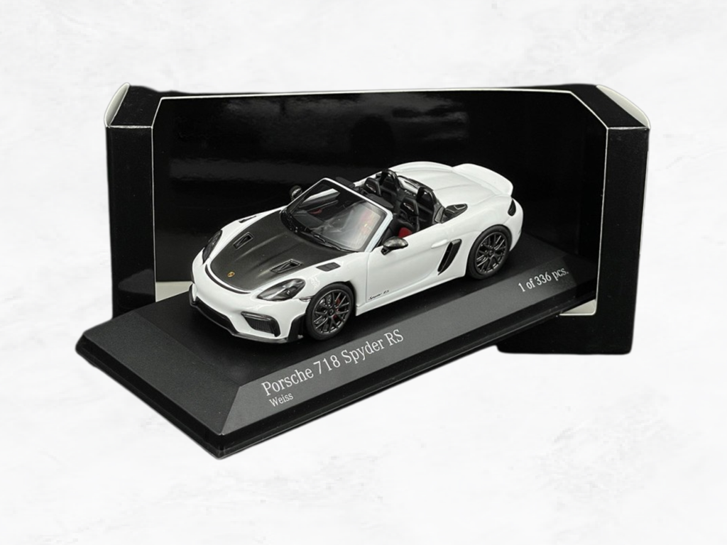 Porsche 718 Spyder RS 2023 White | 1:43 Scale Model | Weissach Package | Limited 336 Pieces