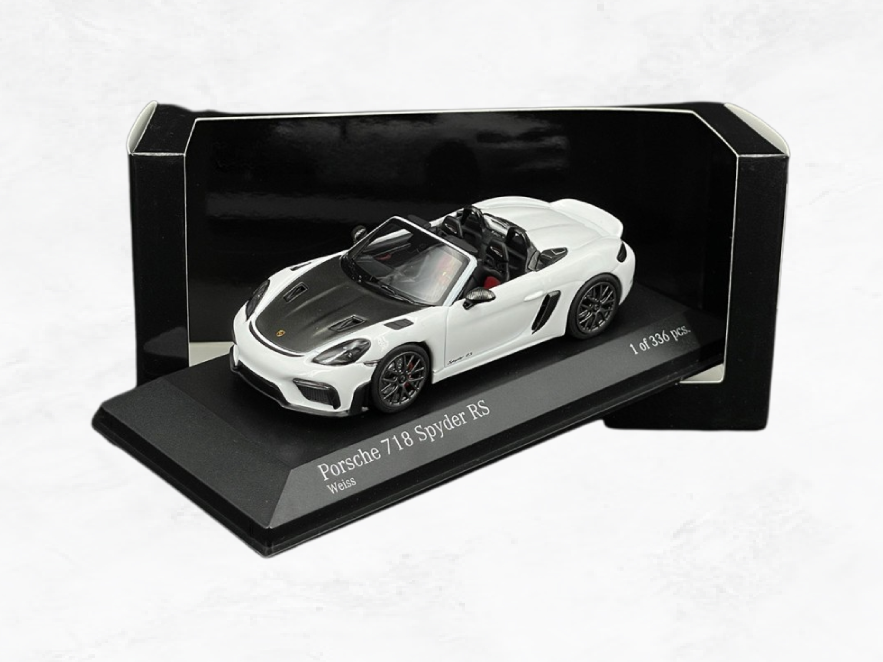 Porsche 718 Spyder RS 2023 White | 1:43 Scale Model | Weissach Package | Limited 336 Pieces