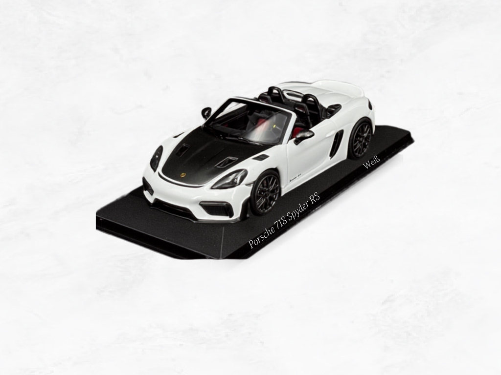 Porsche 718 Spyder RS 2023 White | 1:43 Scale Model | Weissach Package | Limited 336 Pieces