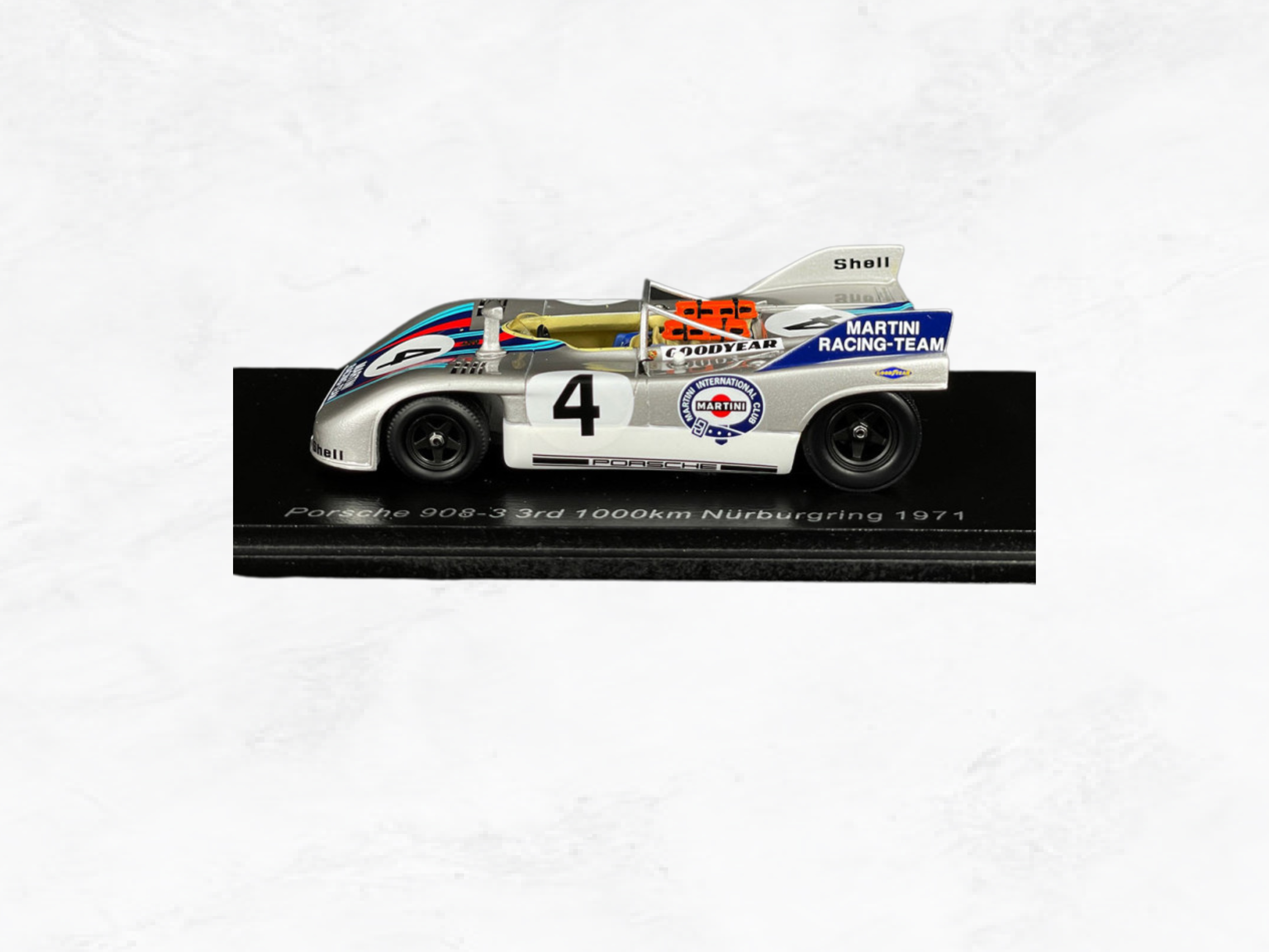 Porsche 908/3 Scale Model Martini Racing Nürburgring 1971 No.4 | 1:43 Limited 750 Pieces