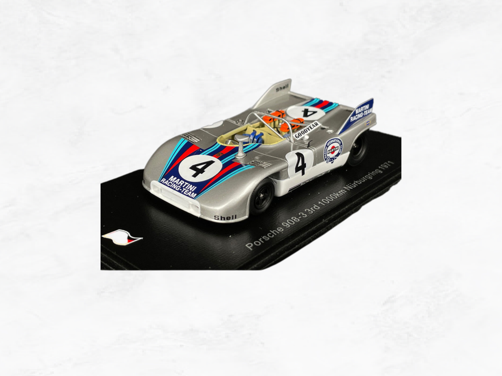 Porsche 908/3 Scale Model Martini Racing Nürburgring 1971 No.4 | 1:43 Limited 750 Pieces