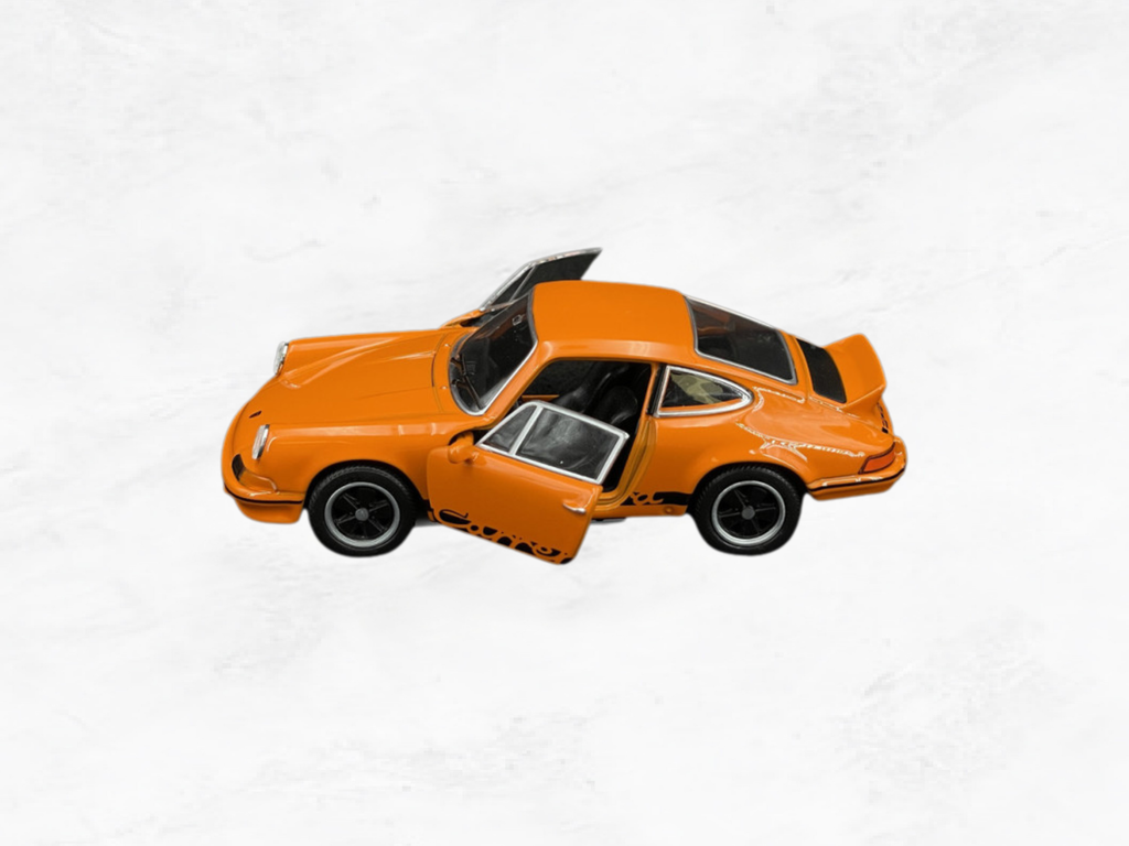 Porsche 911 Carrera RS 2.7 1973 | Orange & Black | 1:38 Scale Diecast Friction Toy