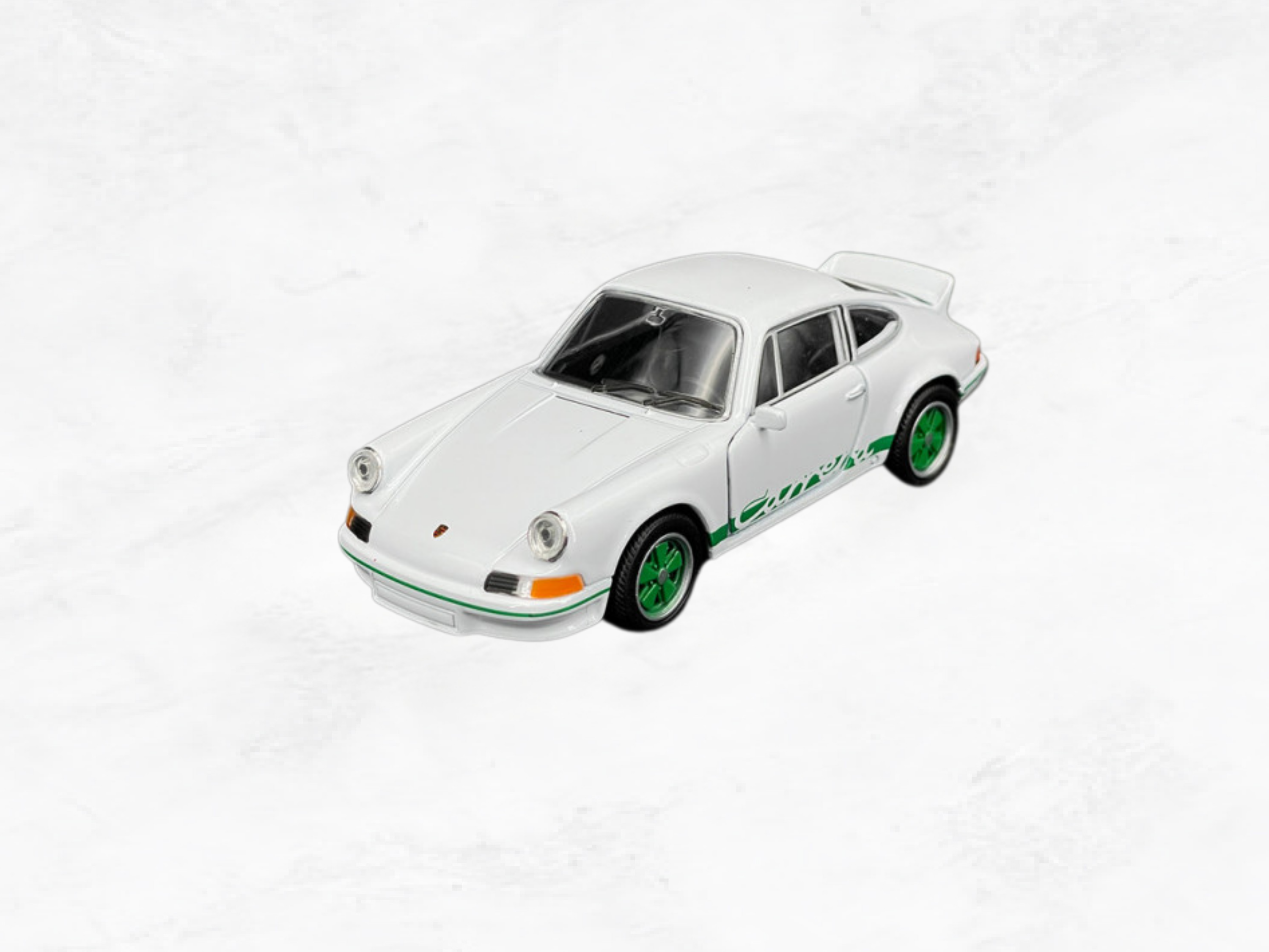 Porsche 911 Carrera RS 2.7 1973 | White & Green | 1:38 Scale Diecast Friction Toy