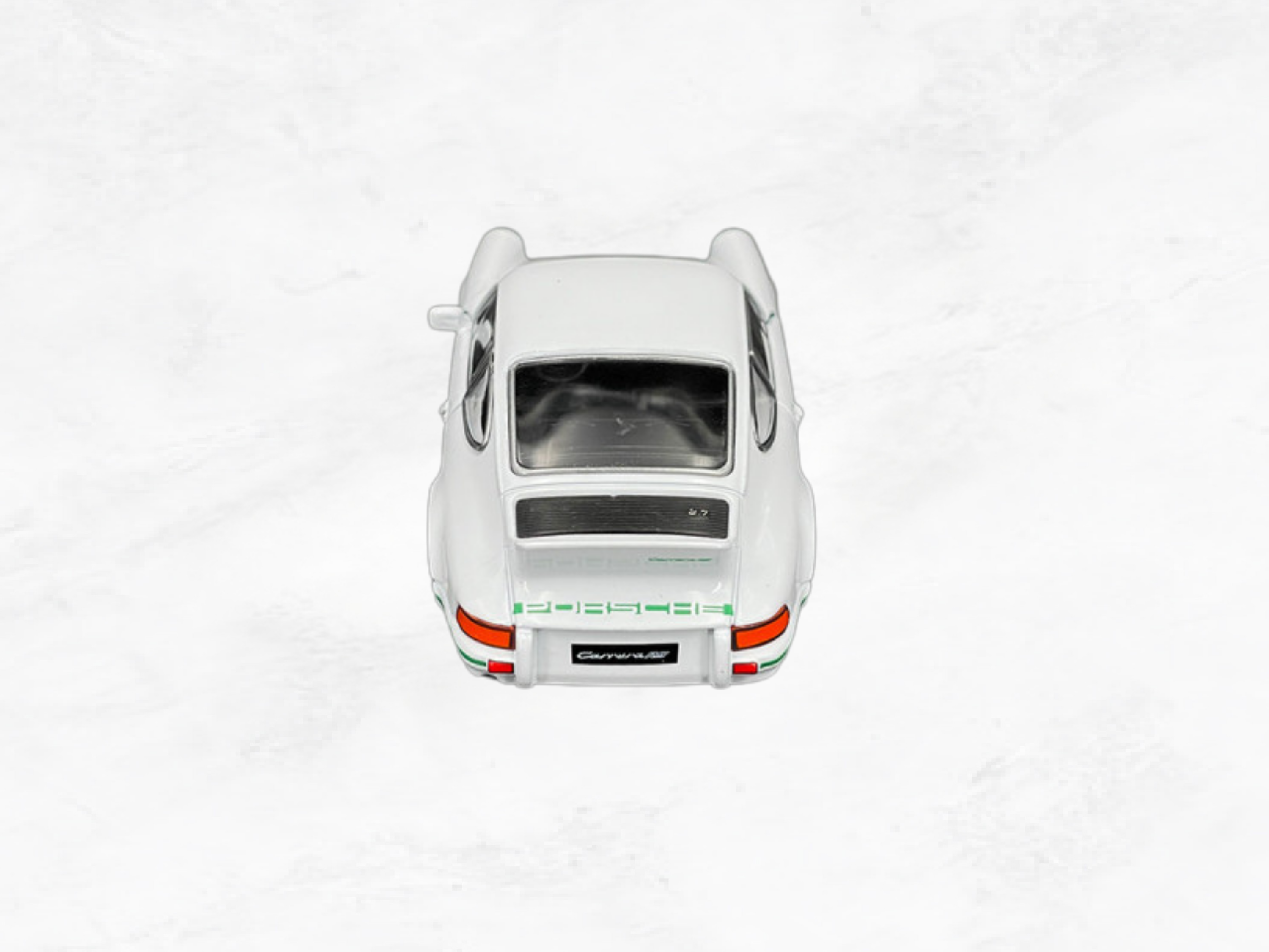 Porsche 911 Carrera RS 2.7 1973 | White & Green | 1:38 Scale Diecast Friction Toy